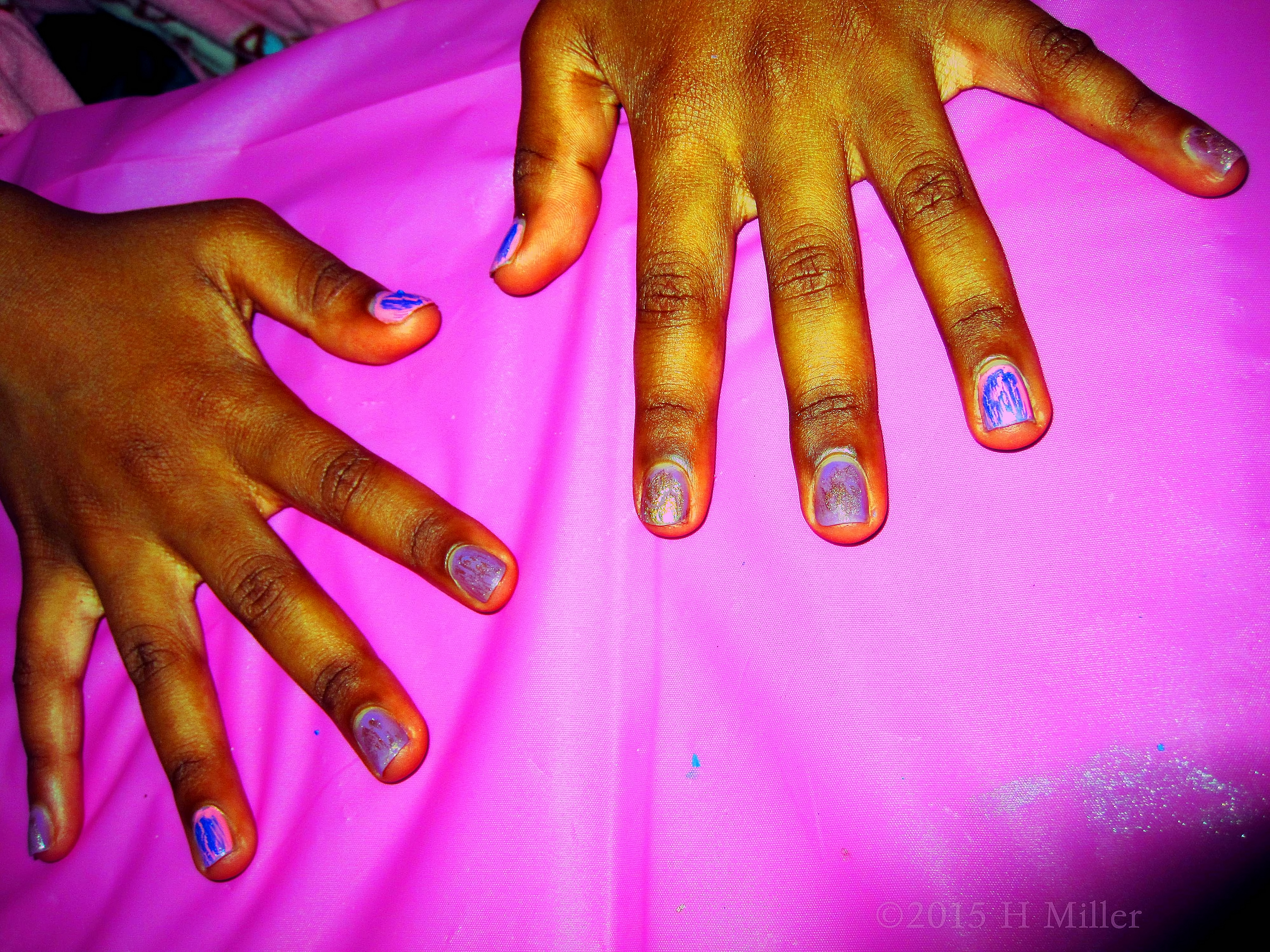 The Birthday Girls Manicure Close Up The Birthday Girls Manicure Close Up