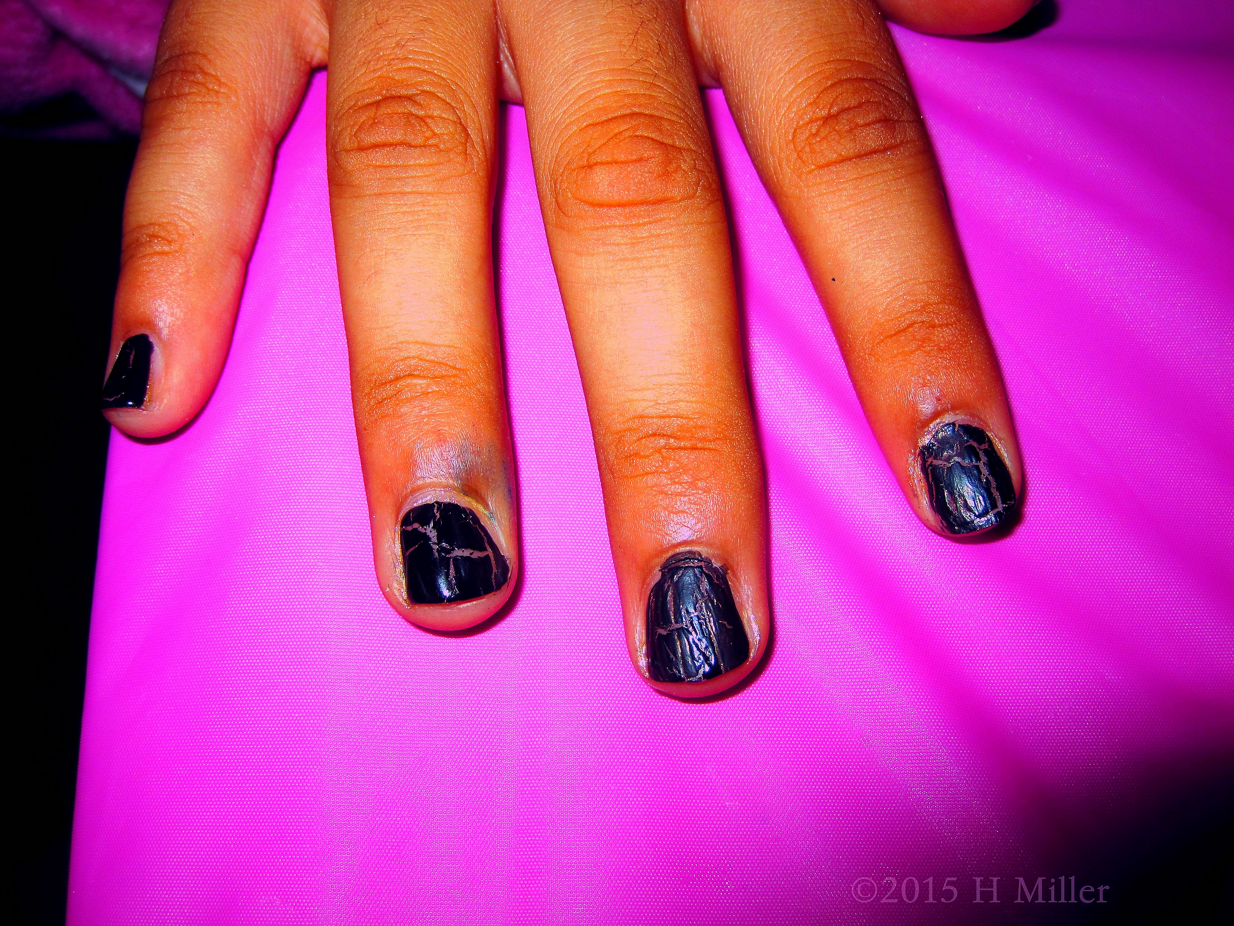 This Hand Has All Black Shatter For The Kids Manicure This Hand Has All Black Shatter For The Kids Manicure