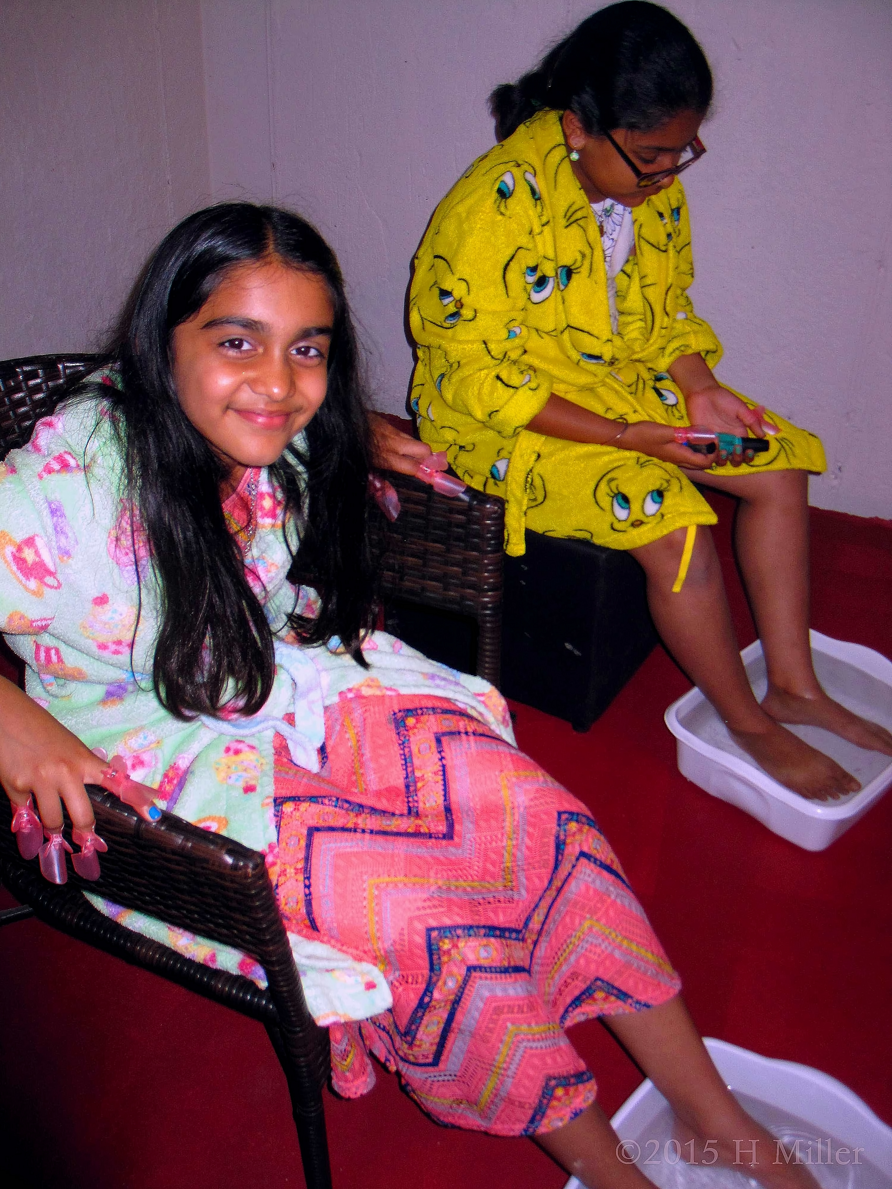 Smiling During Her Footbath Smiling During Her Footbath