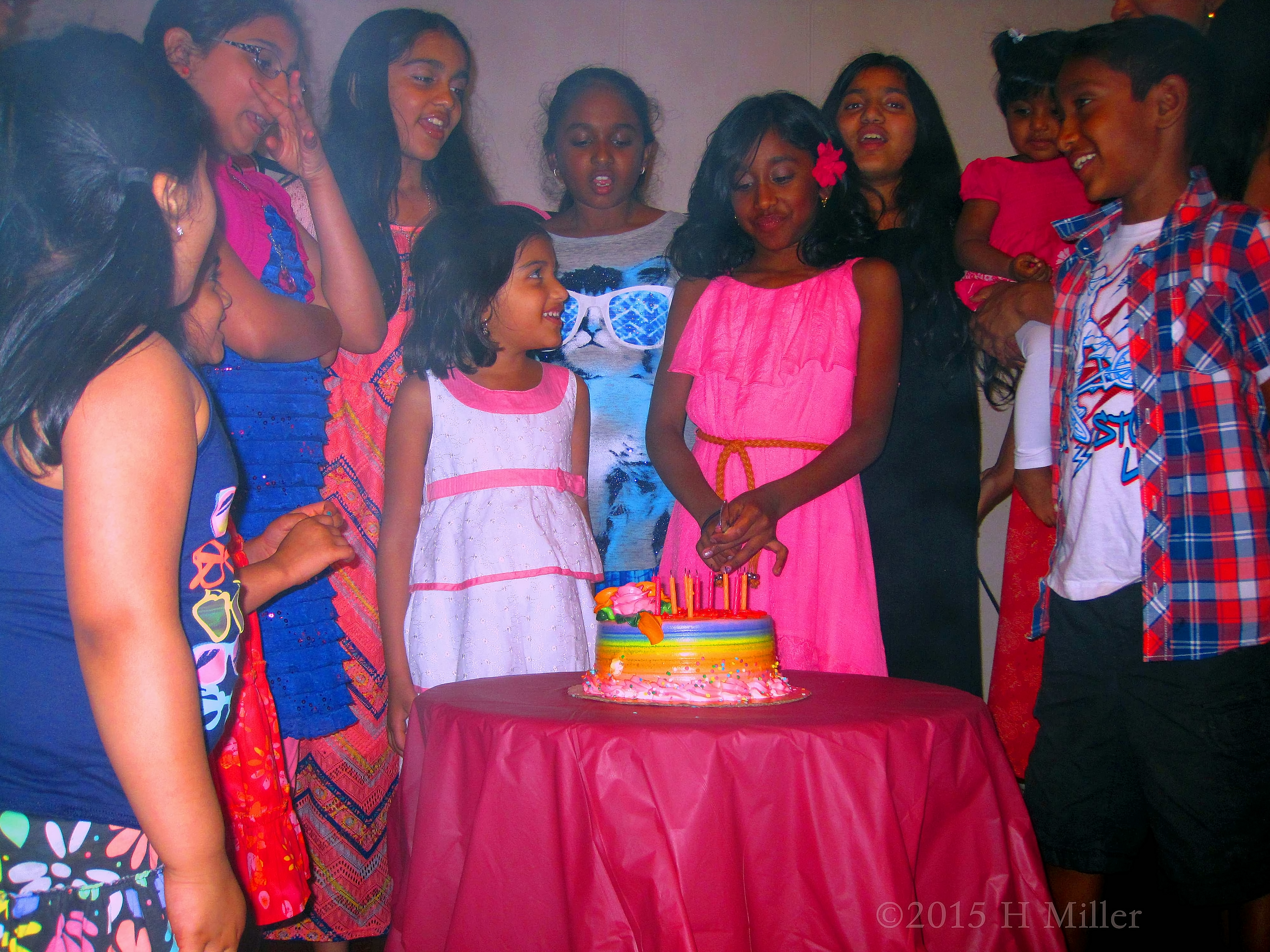 The Birthday Girl Is Happy To Have Her Friends Singing To Her The Birthday Girl Is Happy To Have Her Friends Singing To Her