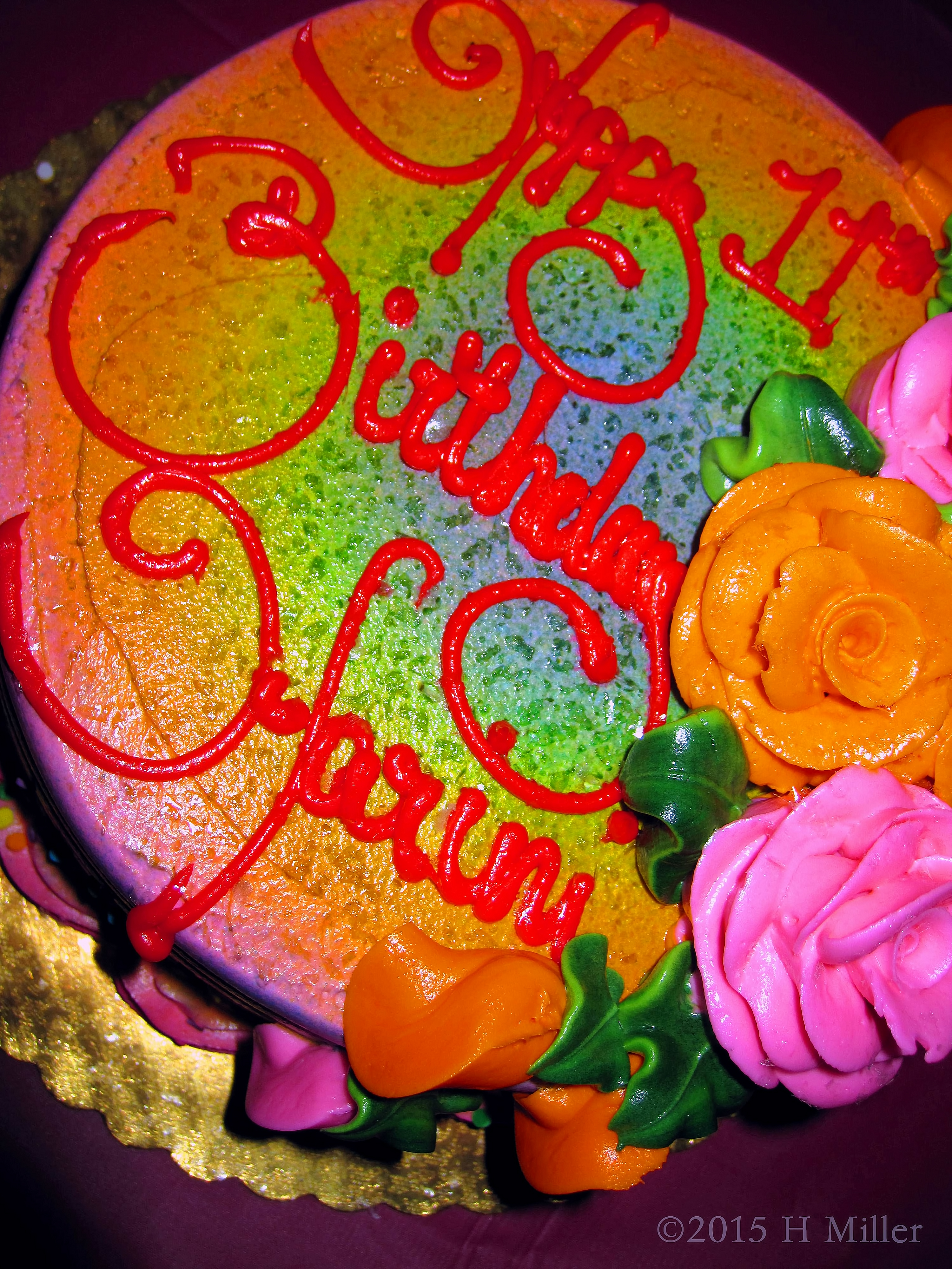 The Flowers Look So Real On This Birthday Cake! The Flowers Look So Real On This Birthday Cake!