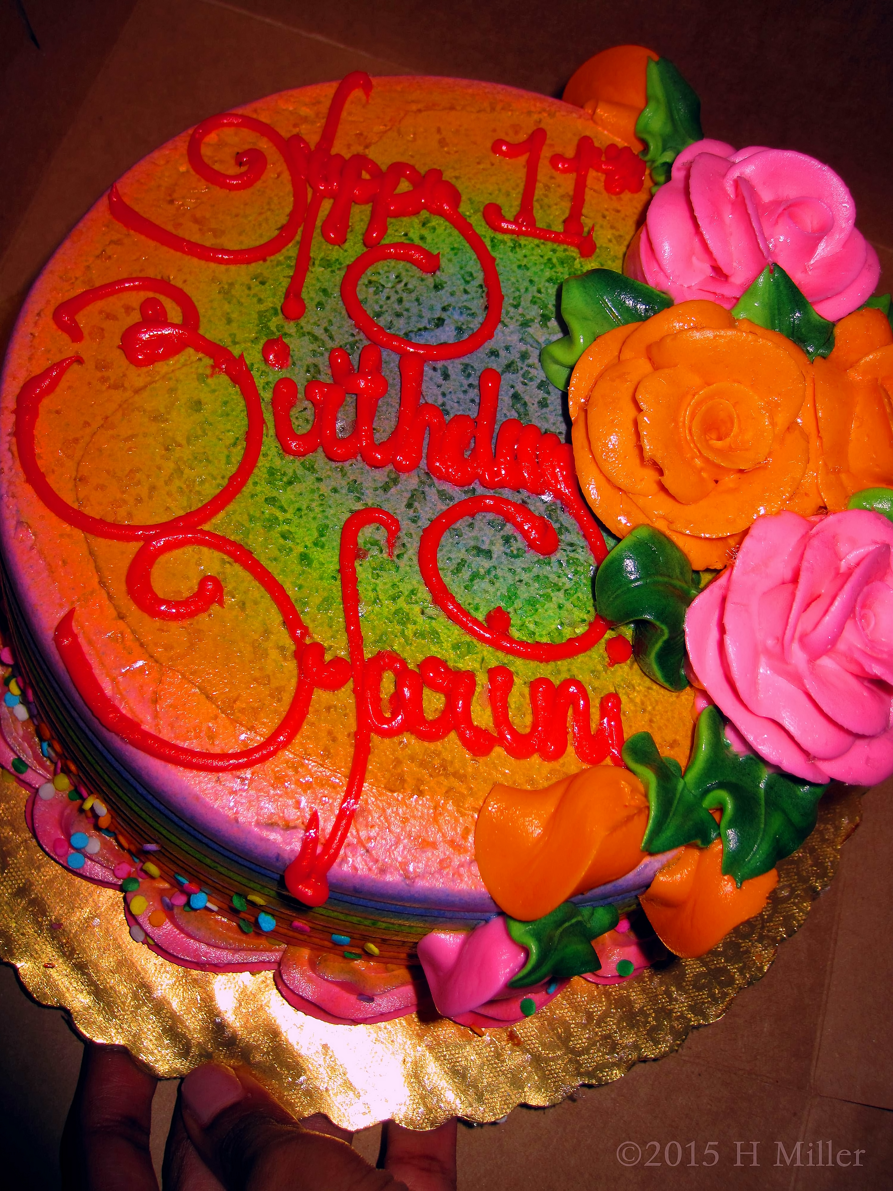 What A Beautiful Birthday Cake For Harini! What A Beautiful Birthday Cake For Harini!