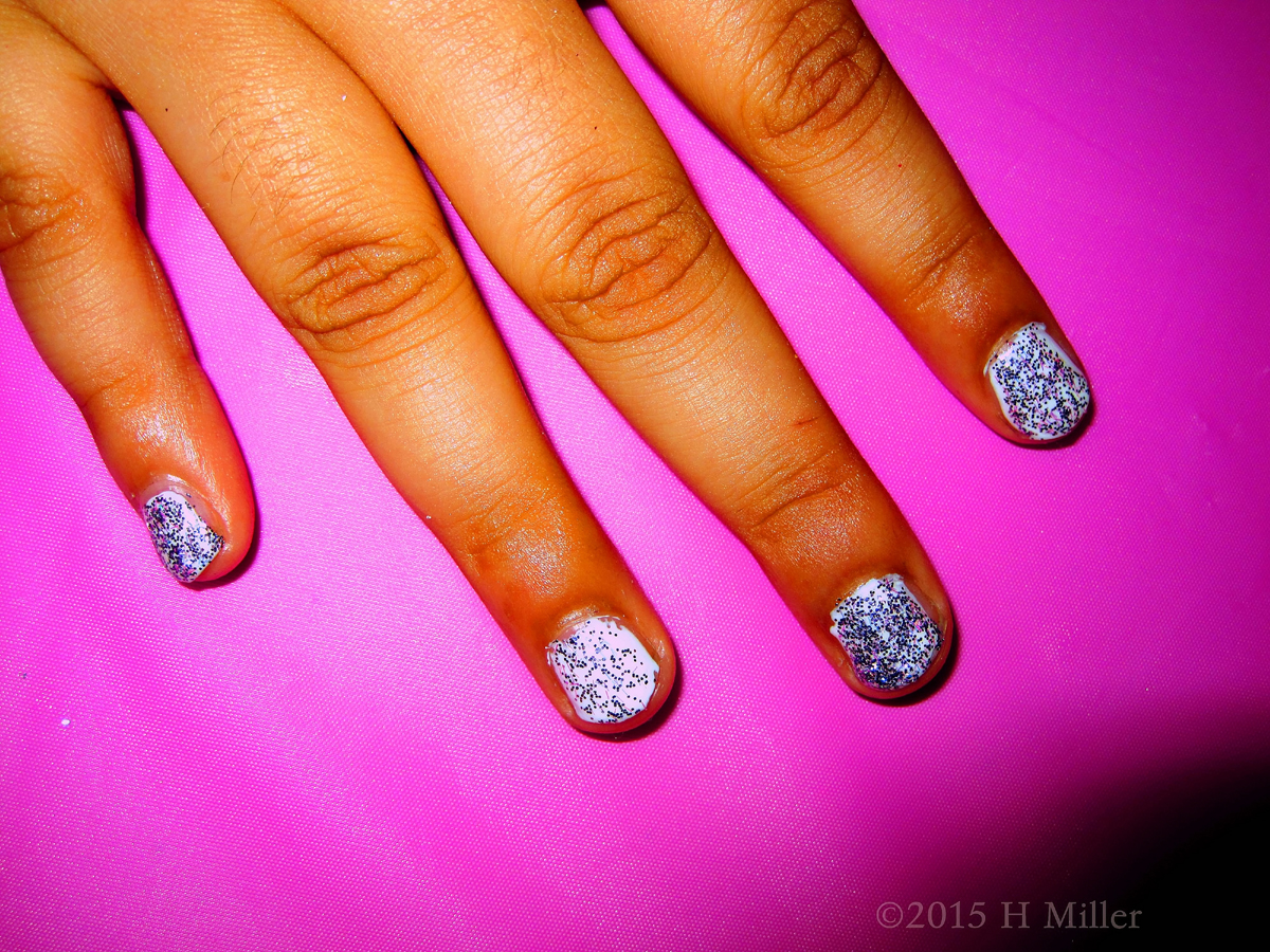 Pink Overlaid With White Shatter And Lots Of Silvery Glitter! 