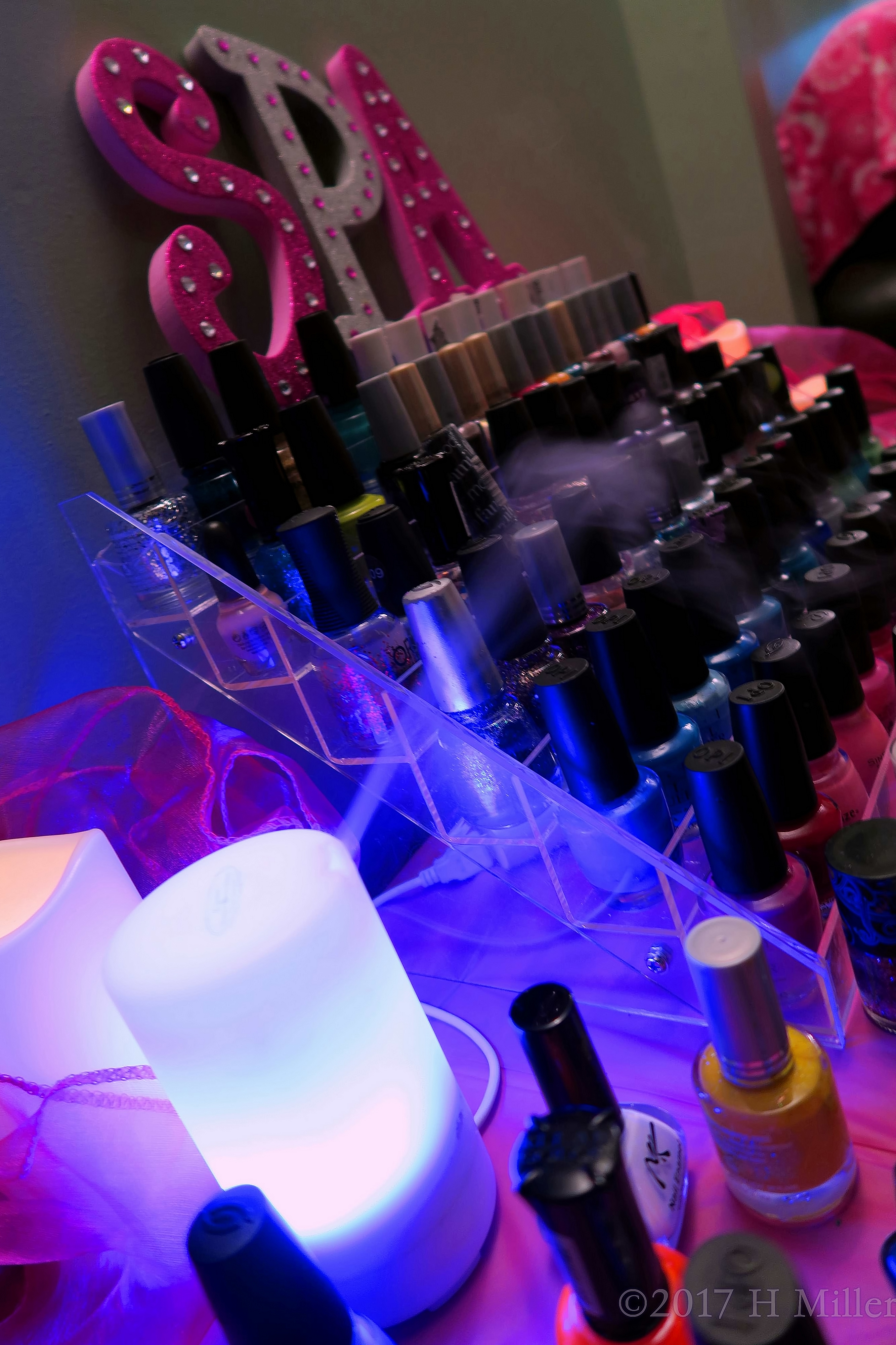 Nail Polish Area At The Spa Birthday Party 