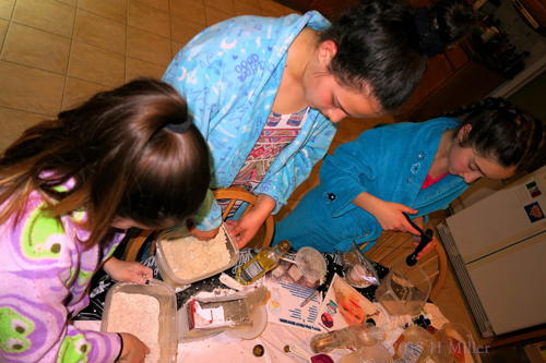 Girls Are Busy Making Crafts For Kids