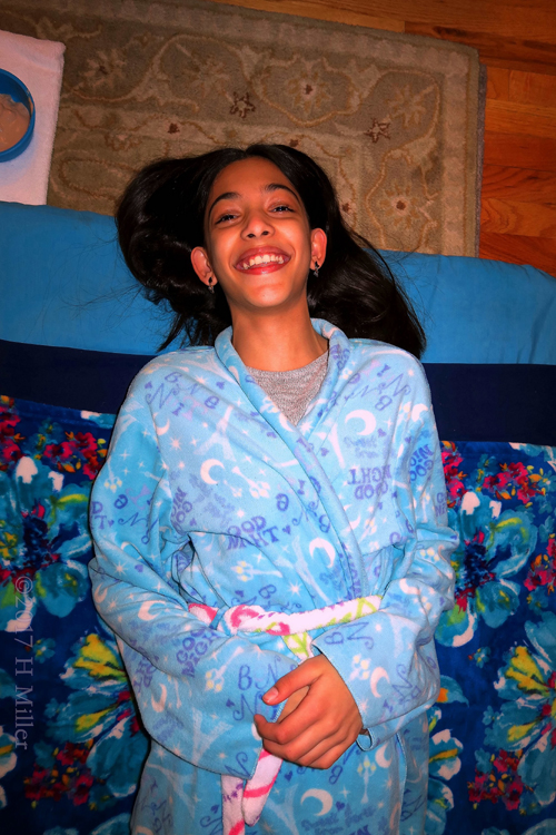 Happy Birthday Girl In Her Spa Robe Happy Birthday Girl In Her Spa Robe