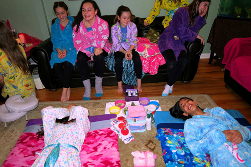 Isabella Is Laughing With Her Friends In The Spa Area Isabella Is Laughing With Her Friends In The Spa Area