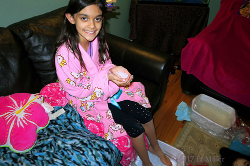 She Is So Excited To Start Her Pedicure For Girls