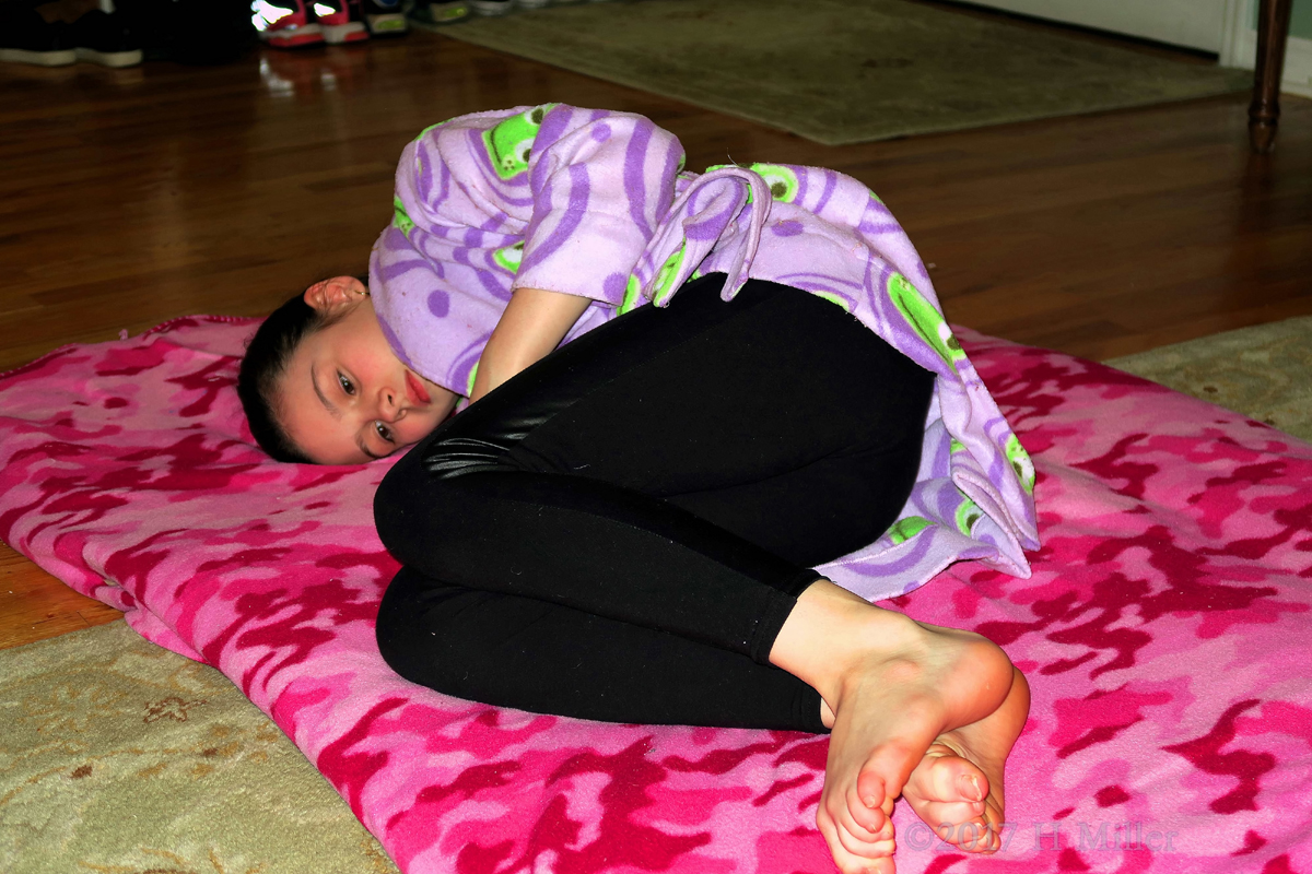 Girl Is Taking A Rest At The Spa Party 