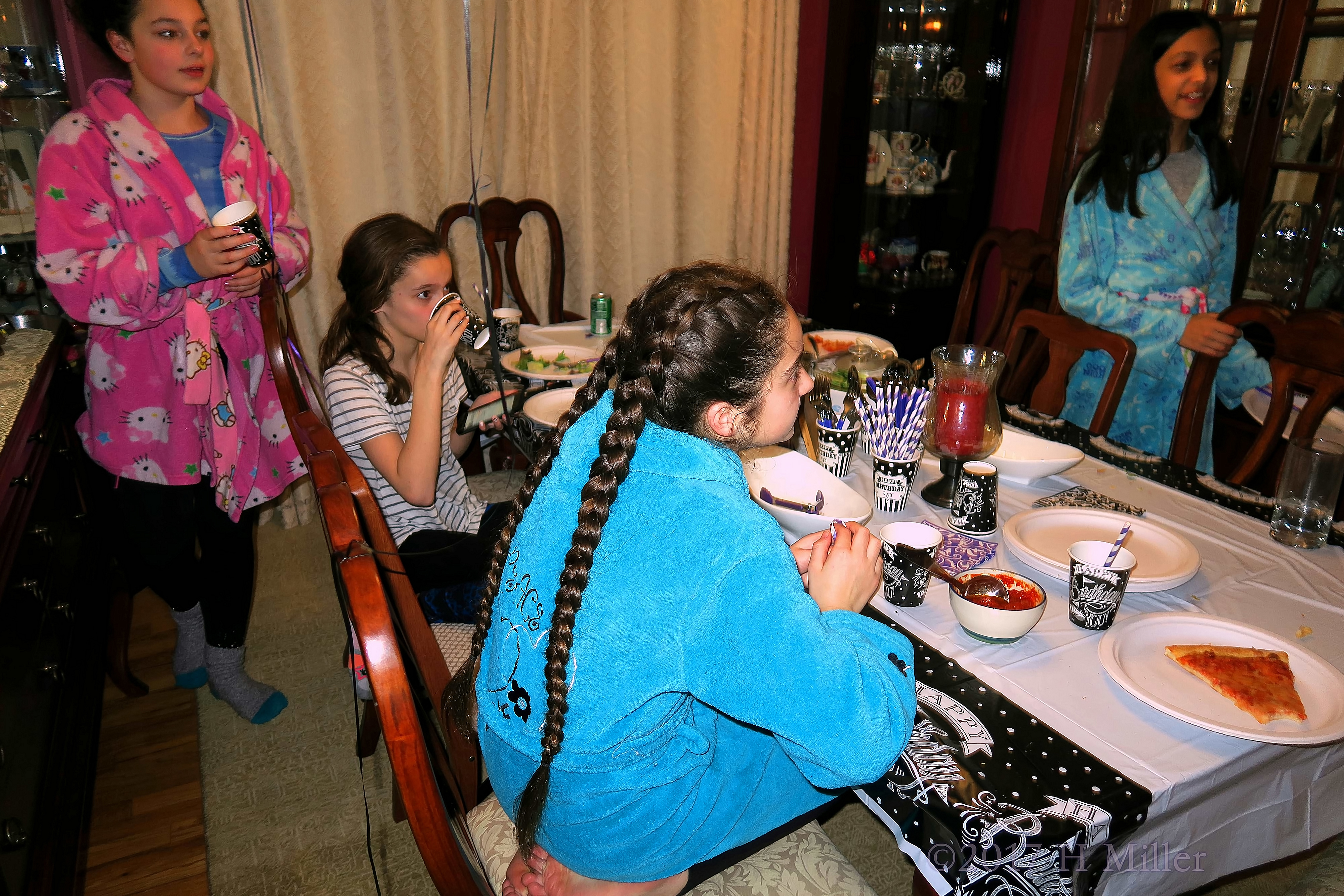 Birthday Girl Having Snacks With Friends Birthday Girl Having Snacks With Friends