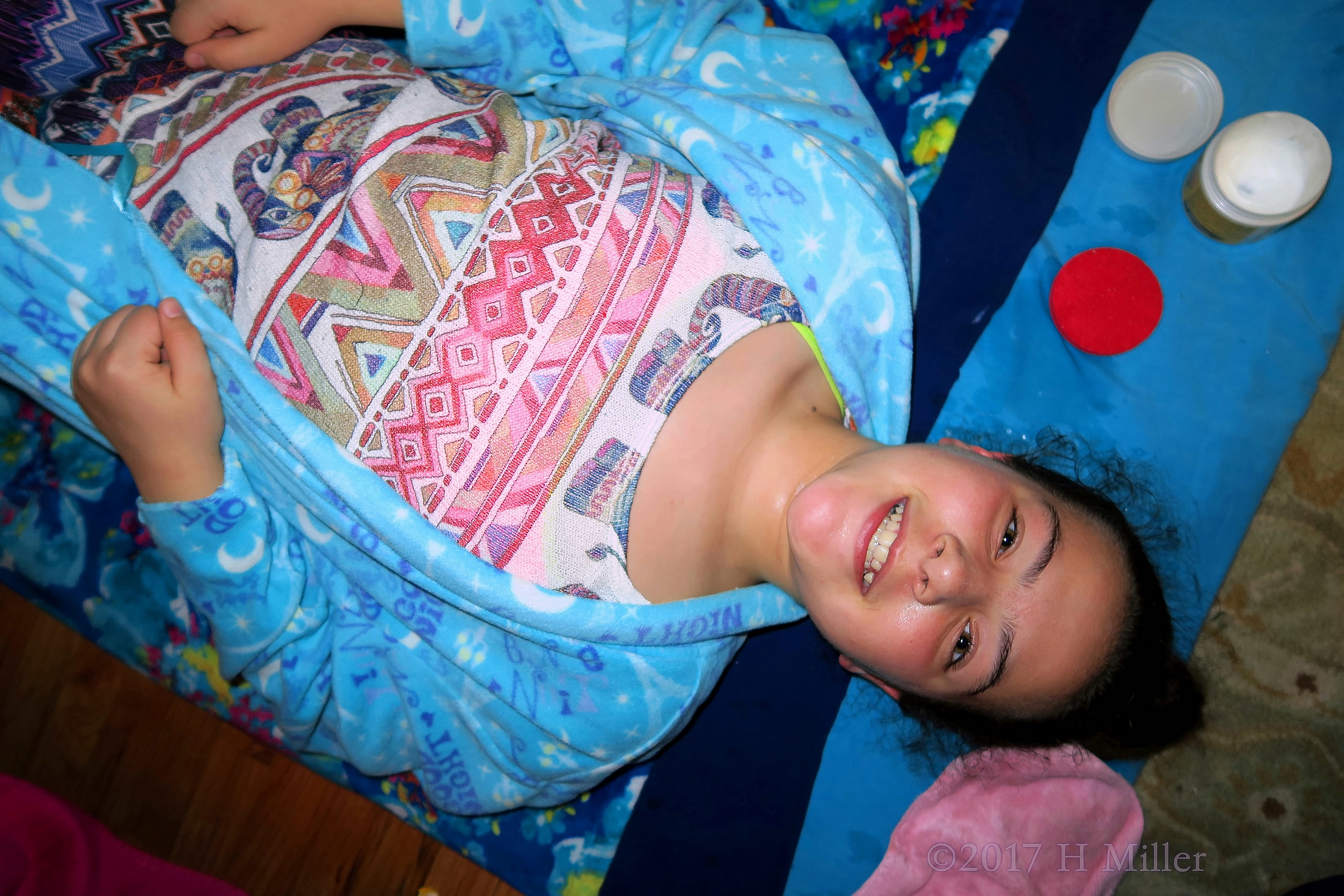 Smiling Before Applying The Masque During Facials For Kids Smiling Before Applying The Masque During Facials For Kids