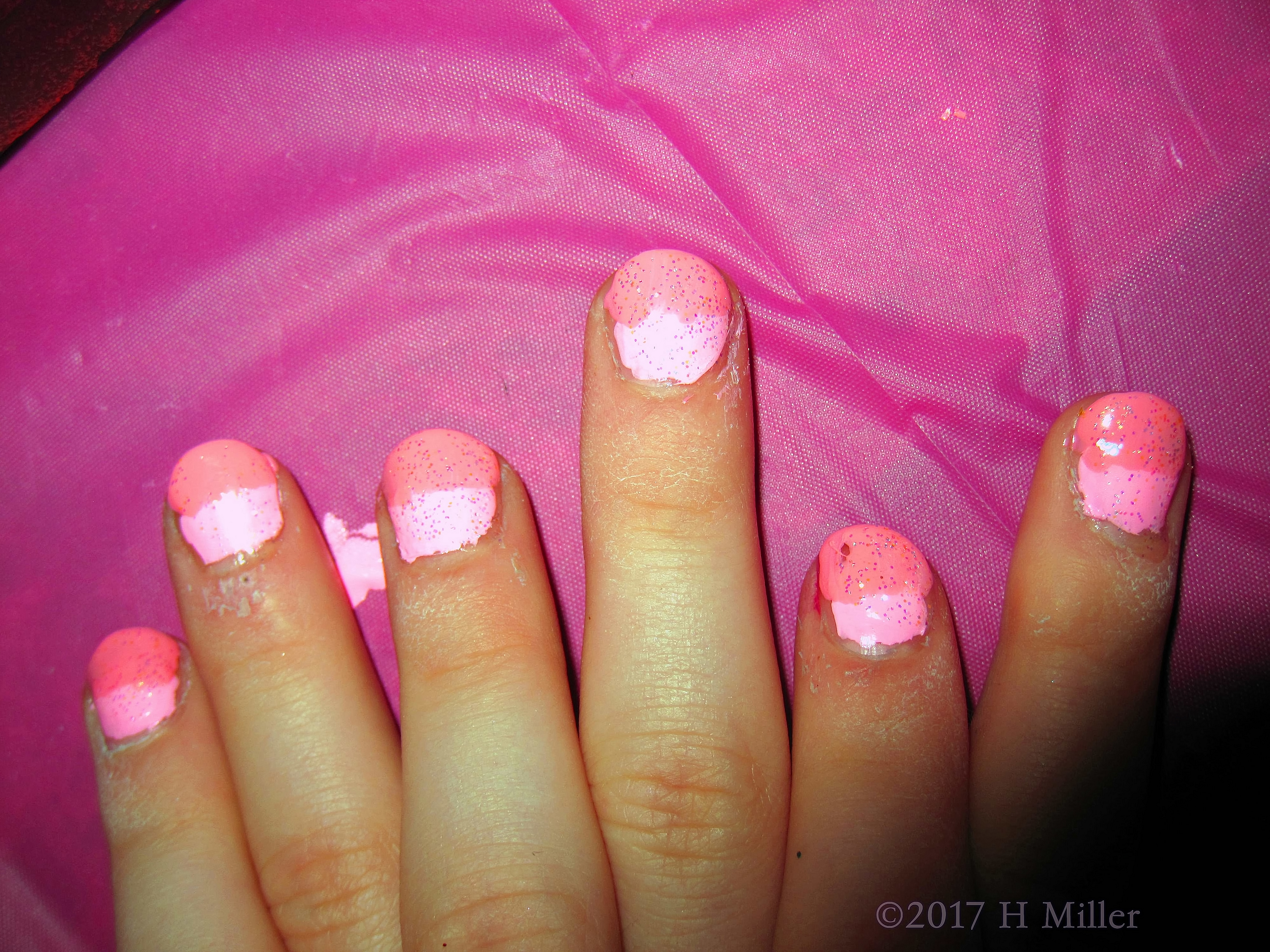 Very Pretty Pink And Peach Girls Manicure Shade Very Pretty Pink And Peach Girls Manicure Shade