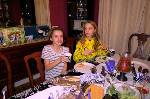 Enjoying Snacks At The Spa Party Enjoying Snacks At The Spa Party