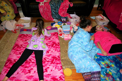 Enjoying Their Time At The Spa Party For Kid Enjoying Their Time At The Spa Party For Kid