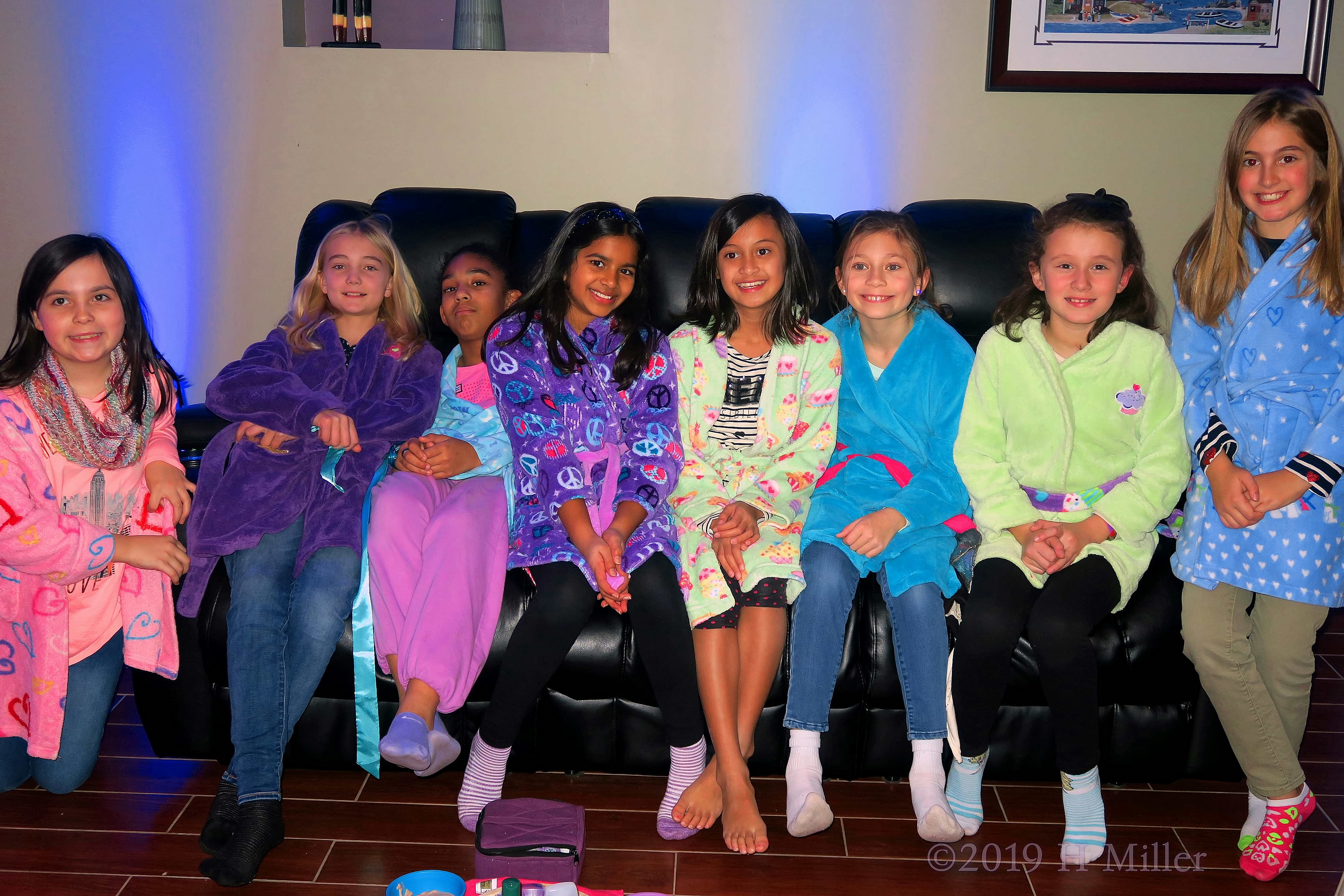 Birthday Girl Is Posing With Her Friends Birthday Girl Is Posing With Her Friends