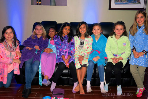 Birthday Girl Is Posing With Her Friends Birthday Girl Is Posing With Her Friends