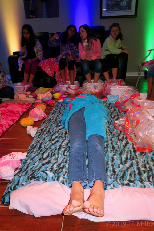 Girls Are Talking While Having Mini Pedi Girls Are Talking While Having Mini Pedi