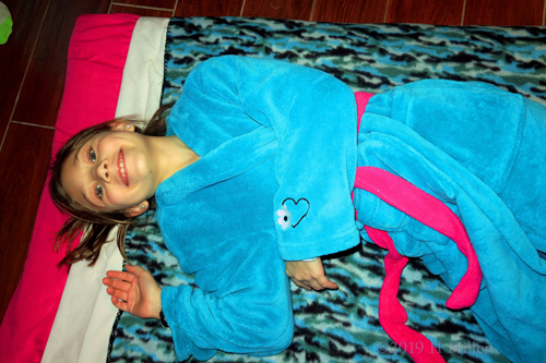 Smiling In Her Blue Spa Robe Smiling In Her Blue Spa Robe