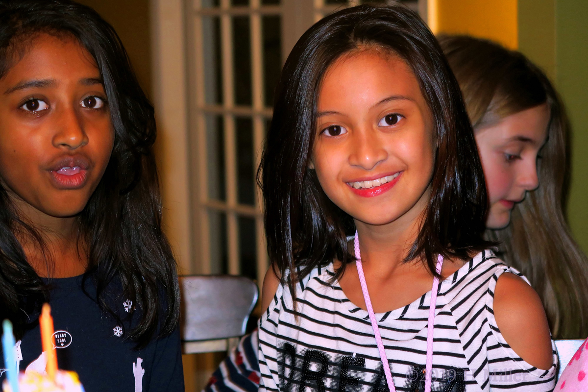 Birthday Girl Smiling With Her Friend 