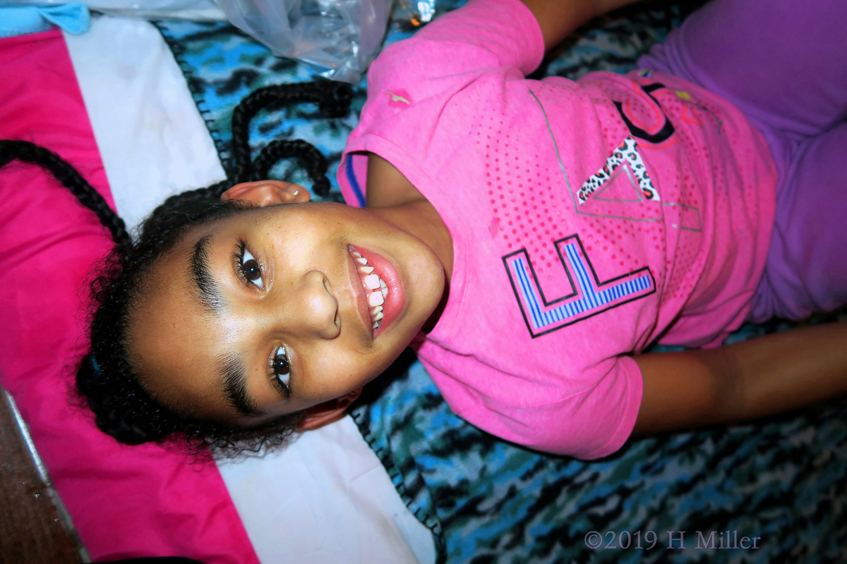 Smiling Girl At The Kids Spa Area 