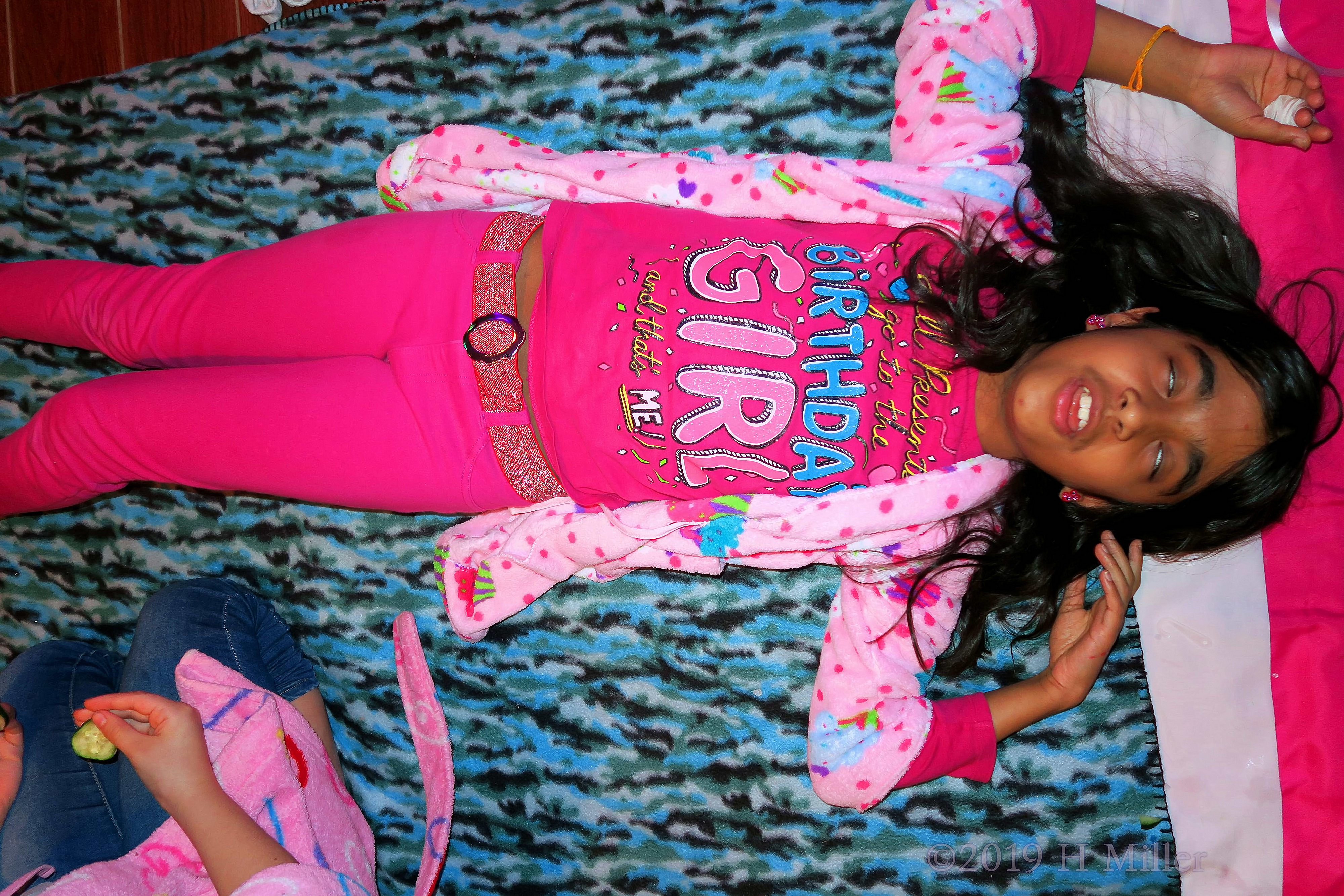 She Is Stretching After Relaxing With A Kids Facial! She Is Stretching After Relaxing With A Kids Facial!