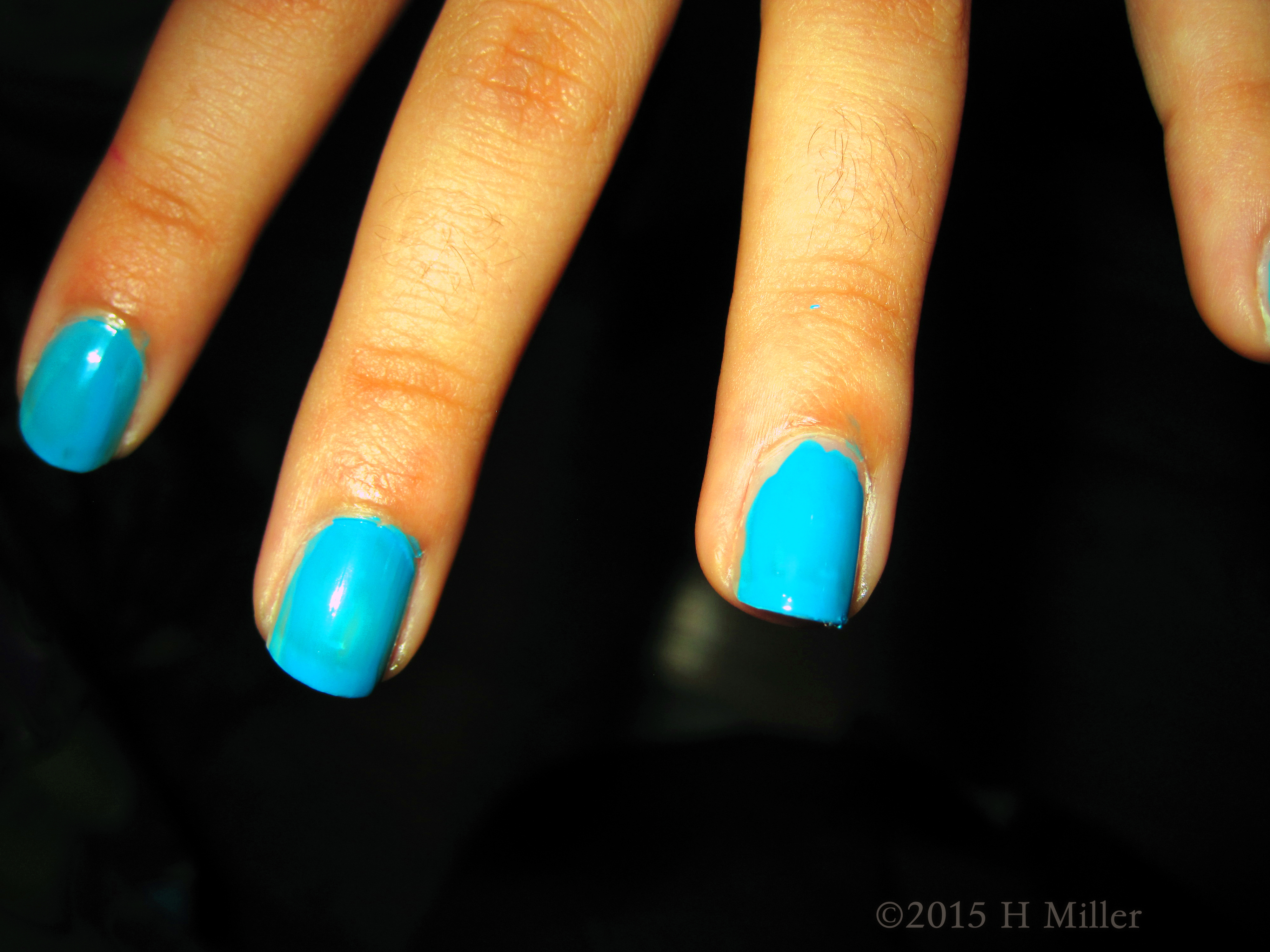 Pretty Blue Nail Polish At The Kids Nail Salon Pretty Blue Nail Polish At The Kids Nail Salon