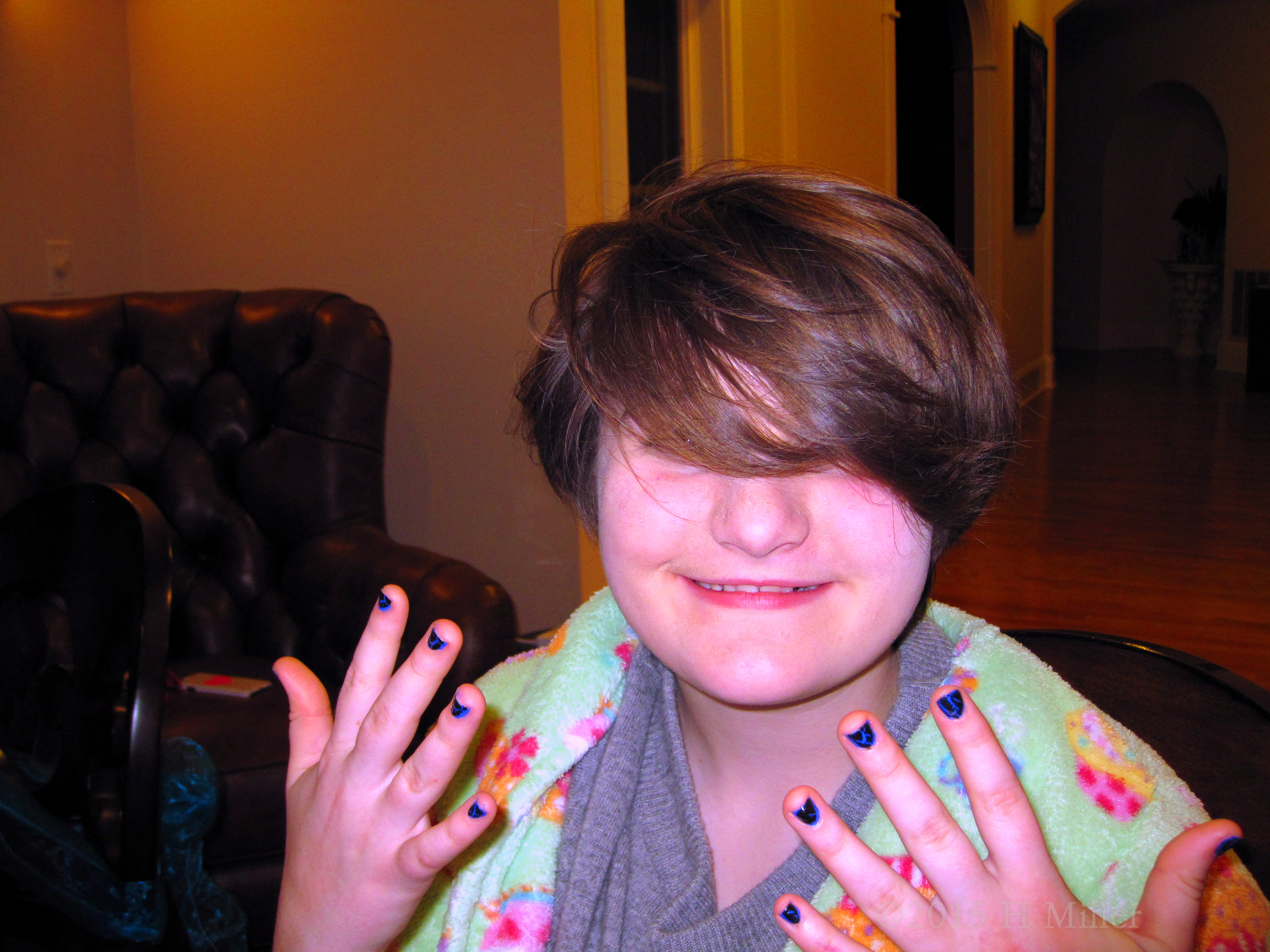 Showing Off Her Nail Polish Kids Manicure With A Smile Showing Off Her Nail Polish Kids Manicure With A Smile