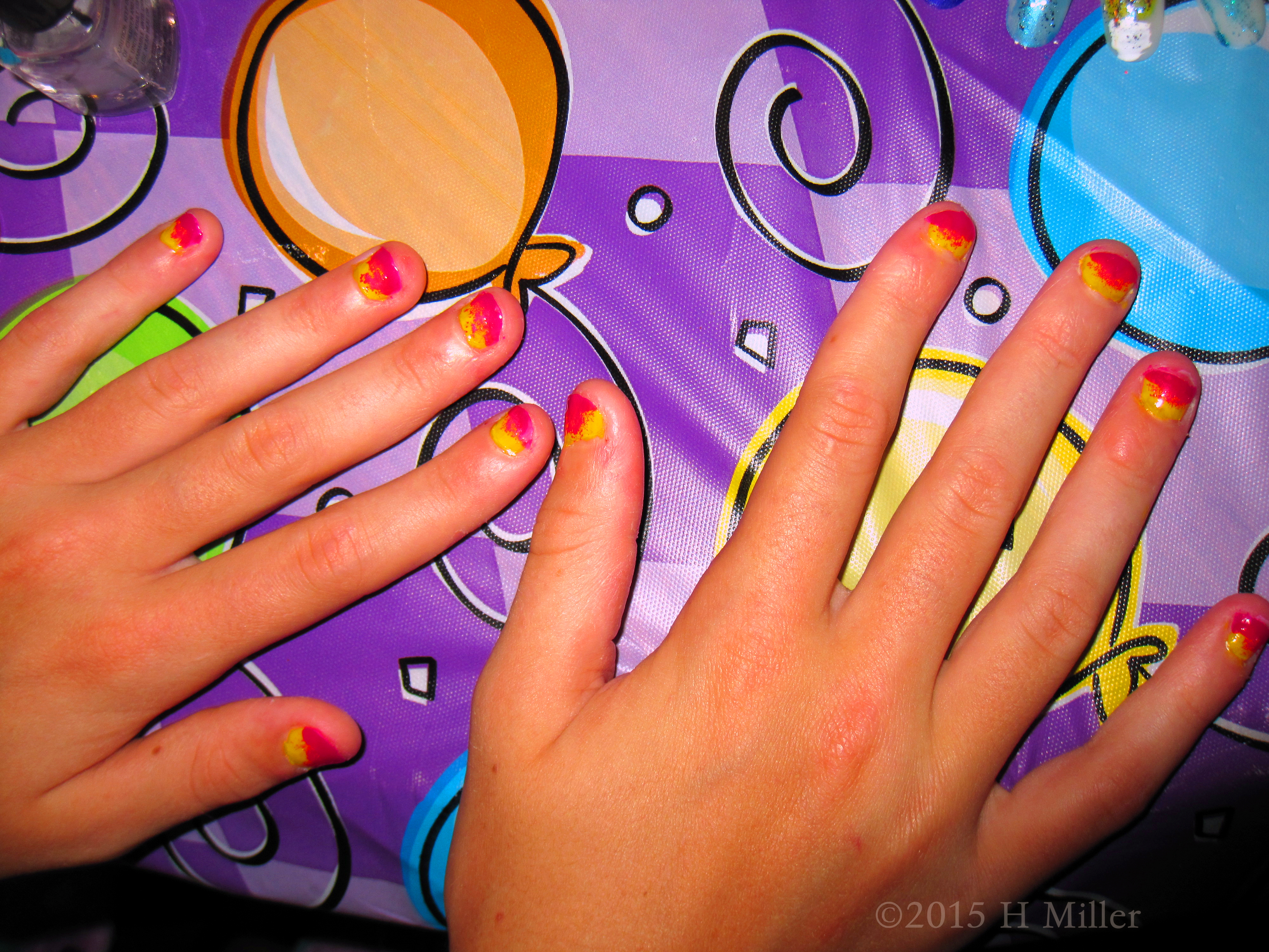 Close Up Of The Red And Yellow Ombre Nail Design Close Up Of The Red And Yellow Ombre Nail Design