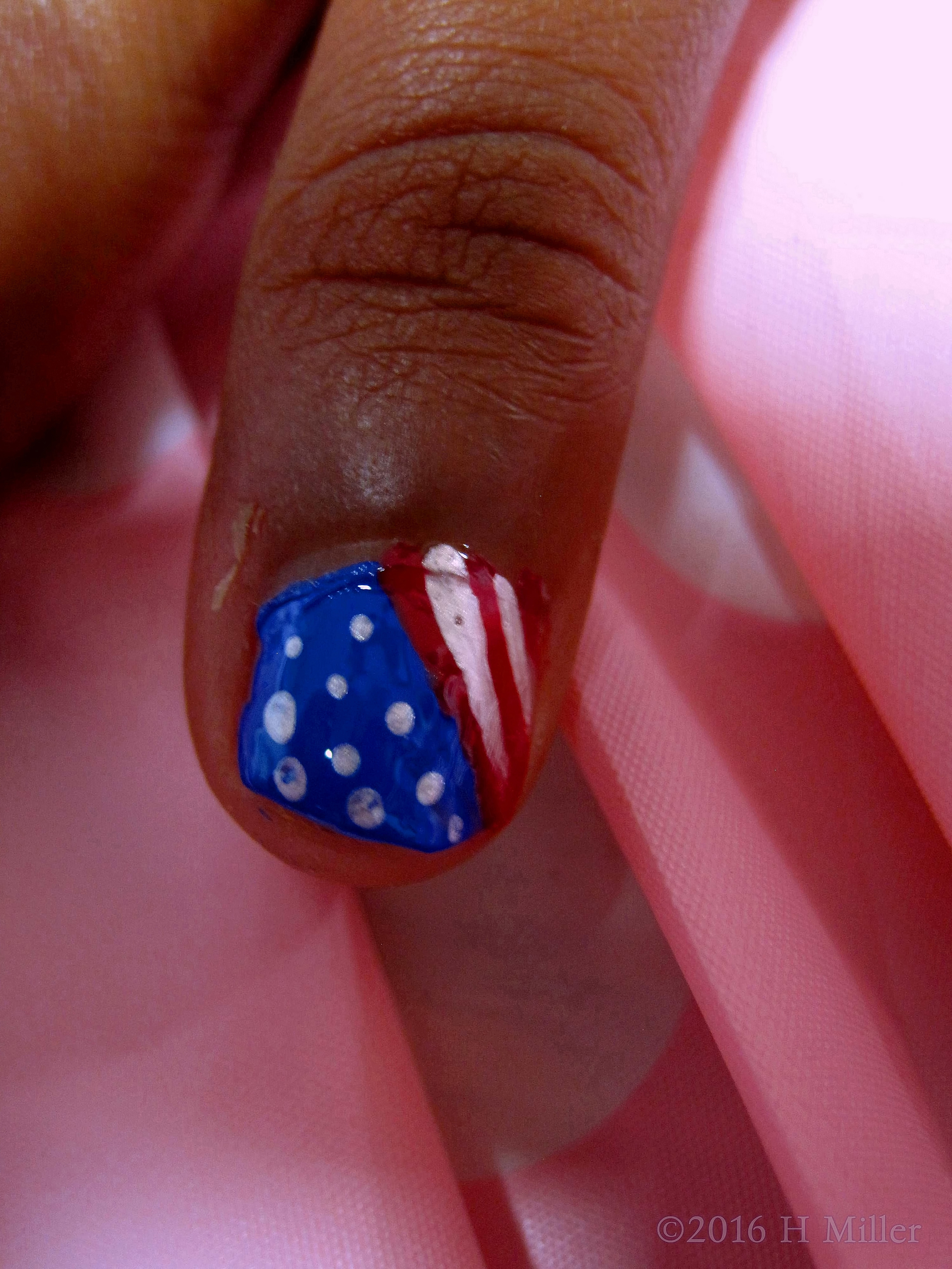 American Flag Nail Art