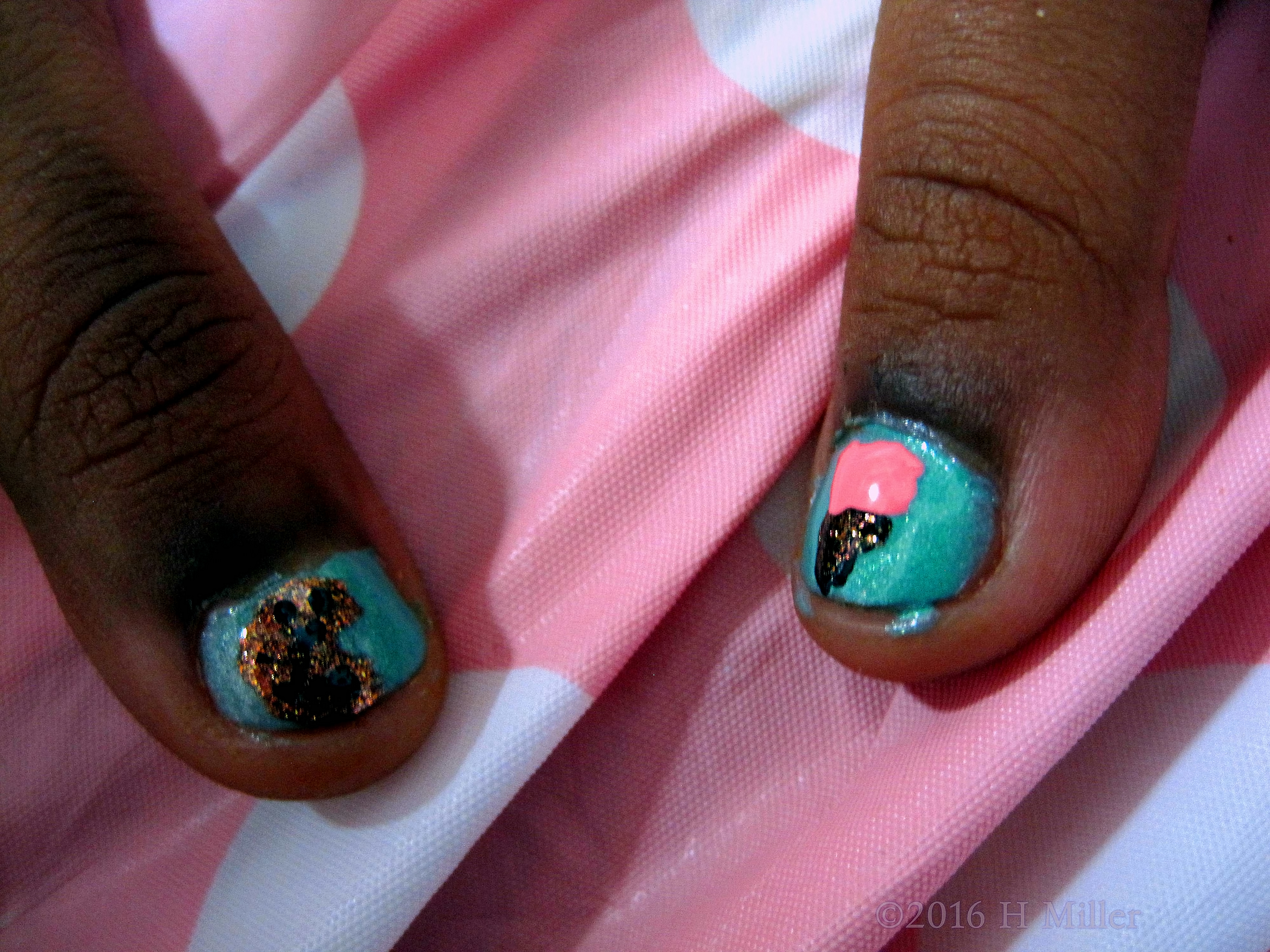 Ice Cream Cone Kids Manicure Nail Art Ice Cream Cone Kids Manicure Nail Art