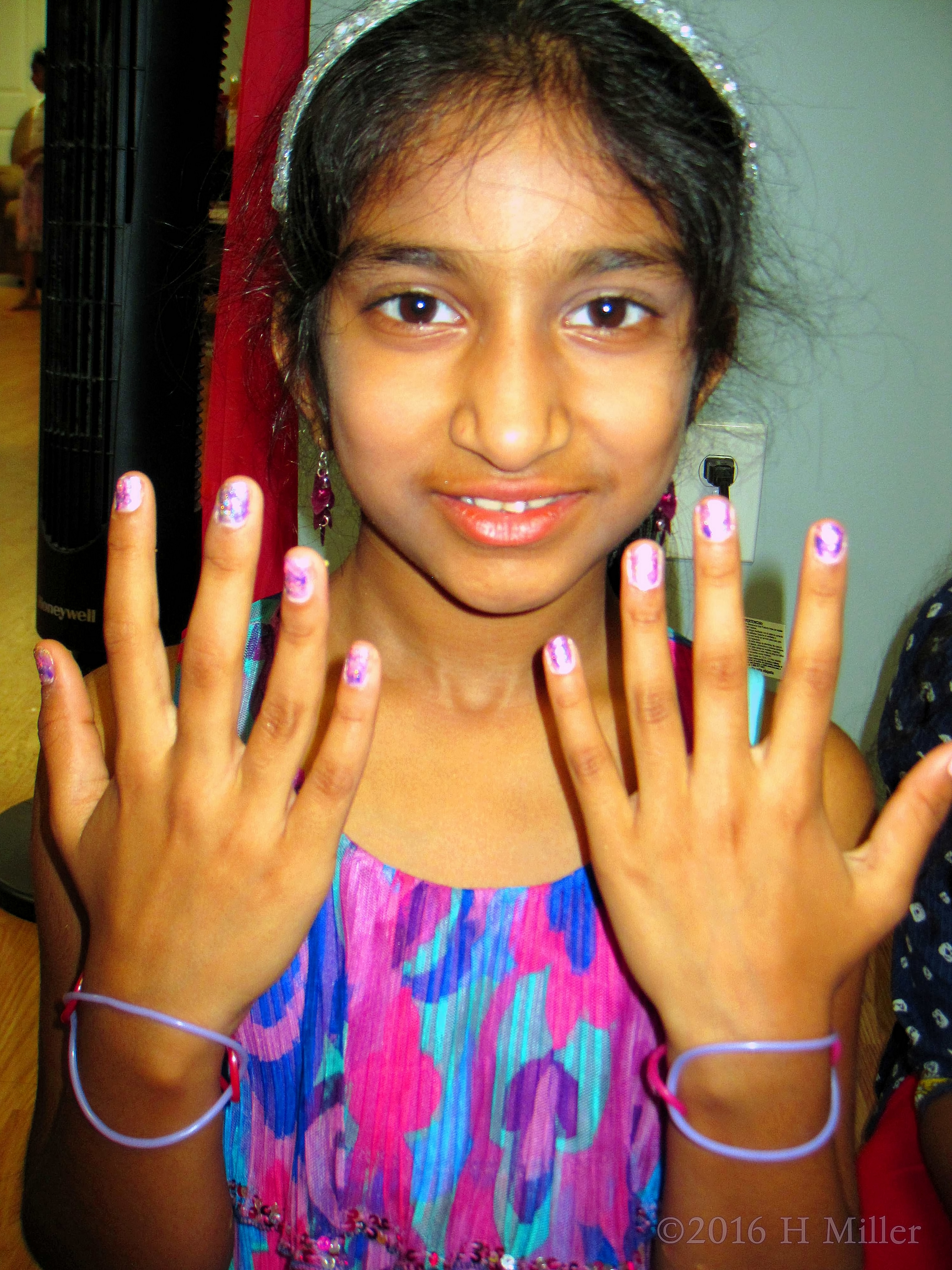 She Is Happy With Her Home Girls Spa Mini Mani! She Is Happy With Her Home Girls Spa Mini Mani!