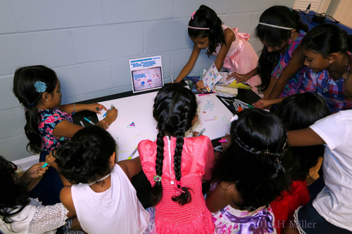Coloring Together And Picking Out Stickers To Put On The Spa Birthday Card Coloring Together And Picking Out Stickers To Put On The Spa Birthday Card