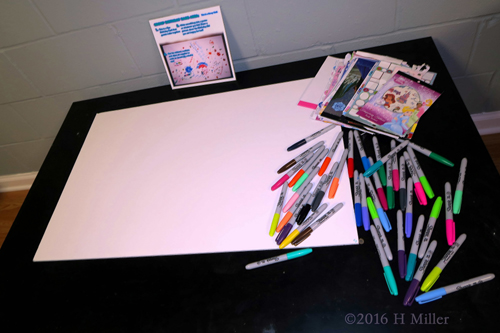 Markers And Stickers For The Spa Birthday Card. Markers And Stickers For The Spa Birthday Card.