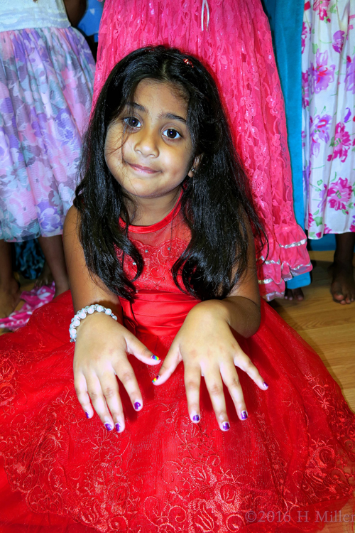 She Is Smiling With Her Home Kids Spa Party Mini Mani! She Is Smiling With Her Home Kids Spa Party Mini Mani!