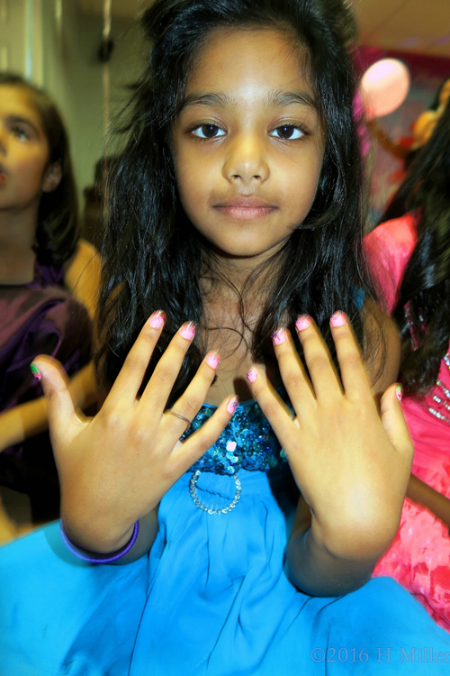 She Loves Her Pretty Pink Mini Manicure!