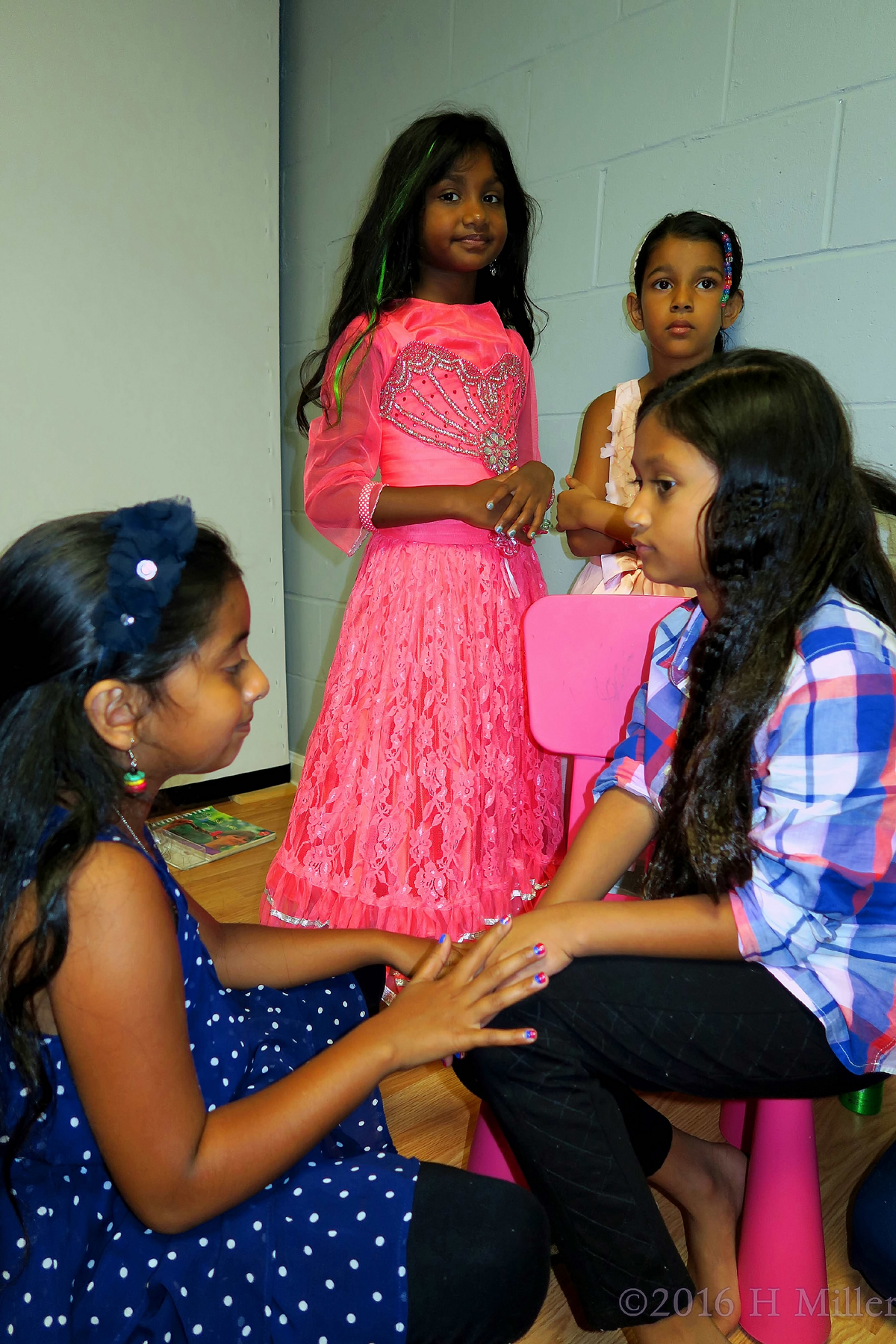 Talking During The Spa Party For Kids 