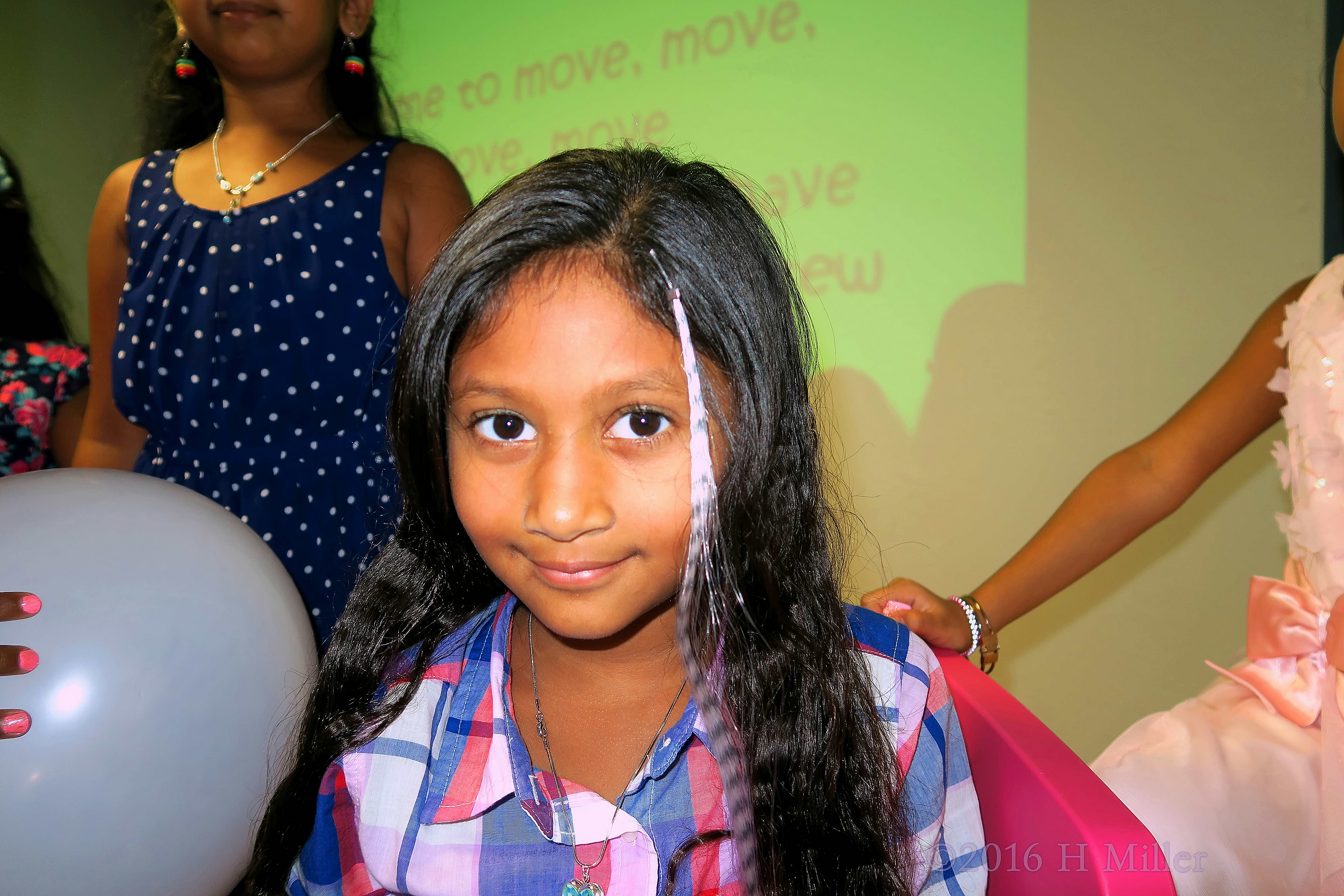 Smiling About Her New Spa Hairstyle. Smiling About Her New Spa Hairstyle.