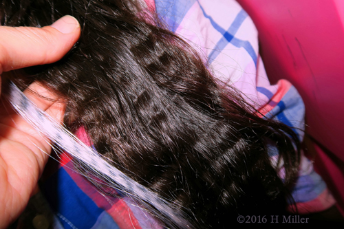 Purple Hair Feather With Crimped Girls Hairstyle. Purple Hair Feather With Crimped Girls Hairstyle.