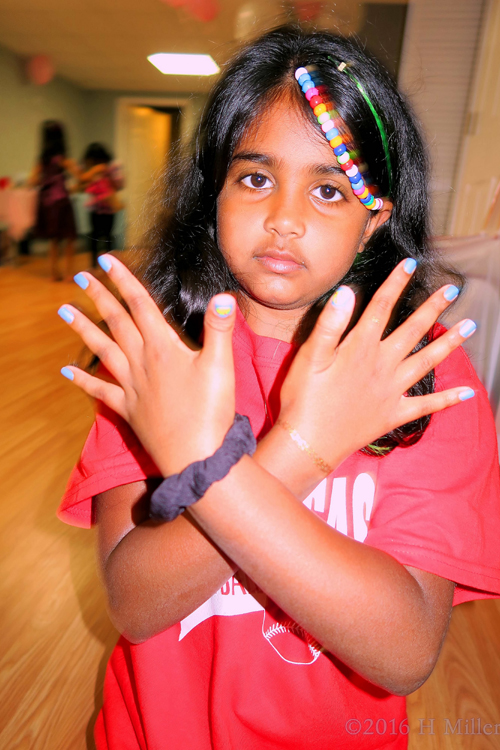 Taking A Photo After Kids Mini Manis And Hairstyles! 