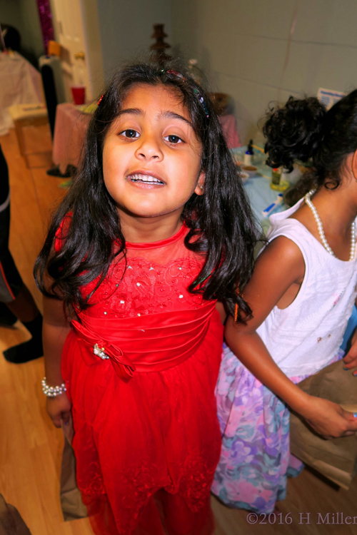 Talking With Friends During Her Kids Spa Party Talking With Friends During Her Kids Spa Party