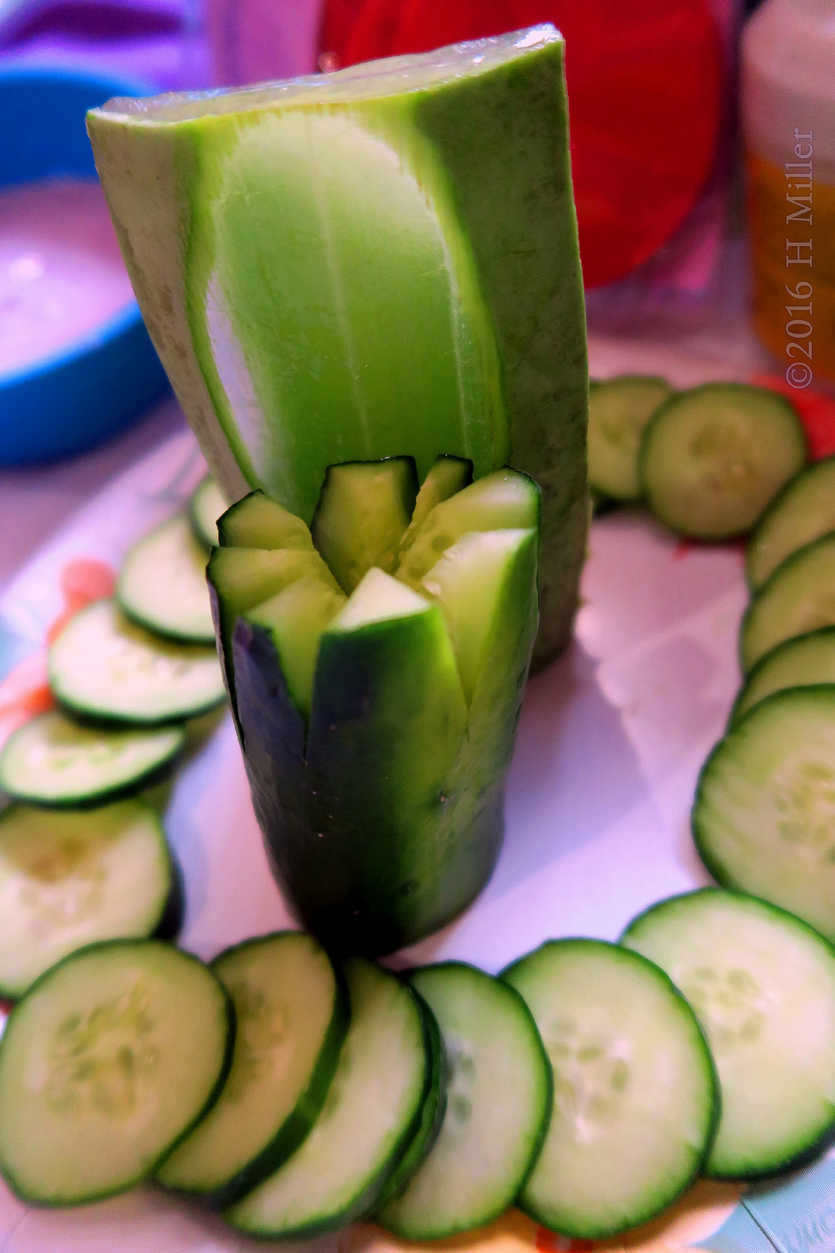 Cucumber Slices For Kids Facial Relaxation! 