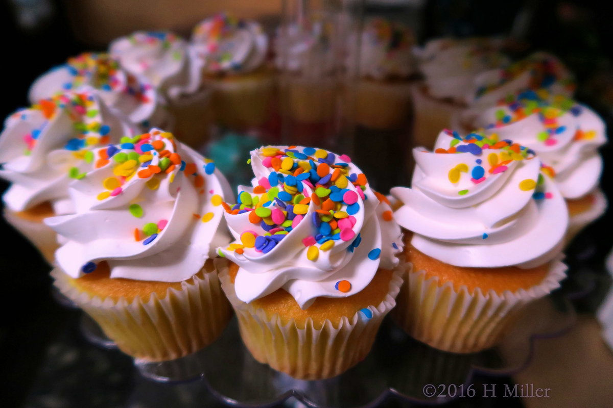 Yummy Vanilla Kids Spa Party Cupcakes 