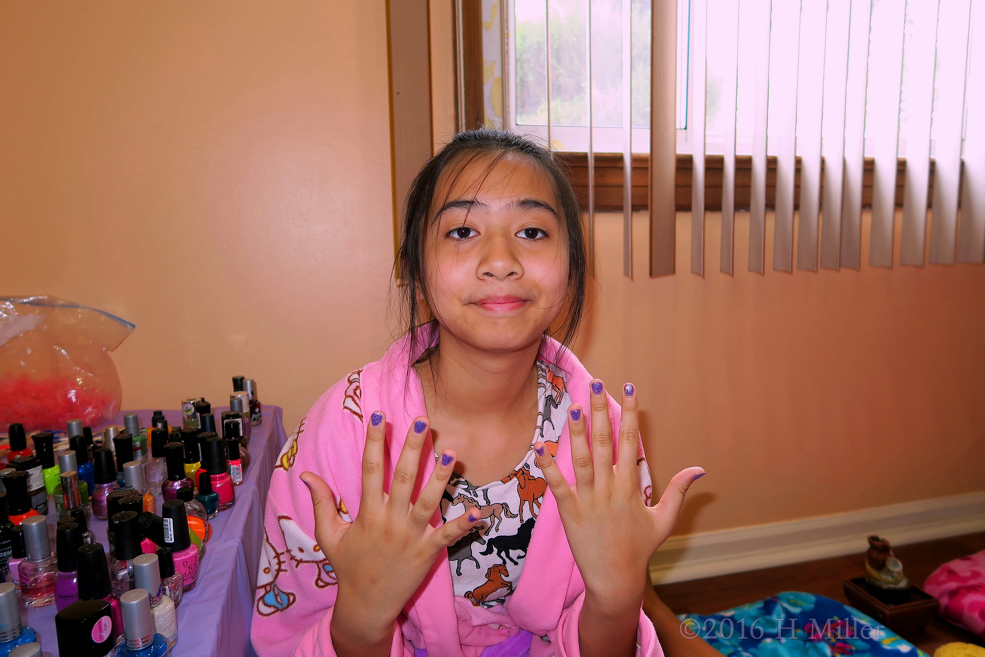 Cute Purple Kids Mani! Cute Purple Kids Mani!