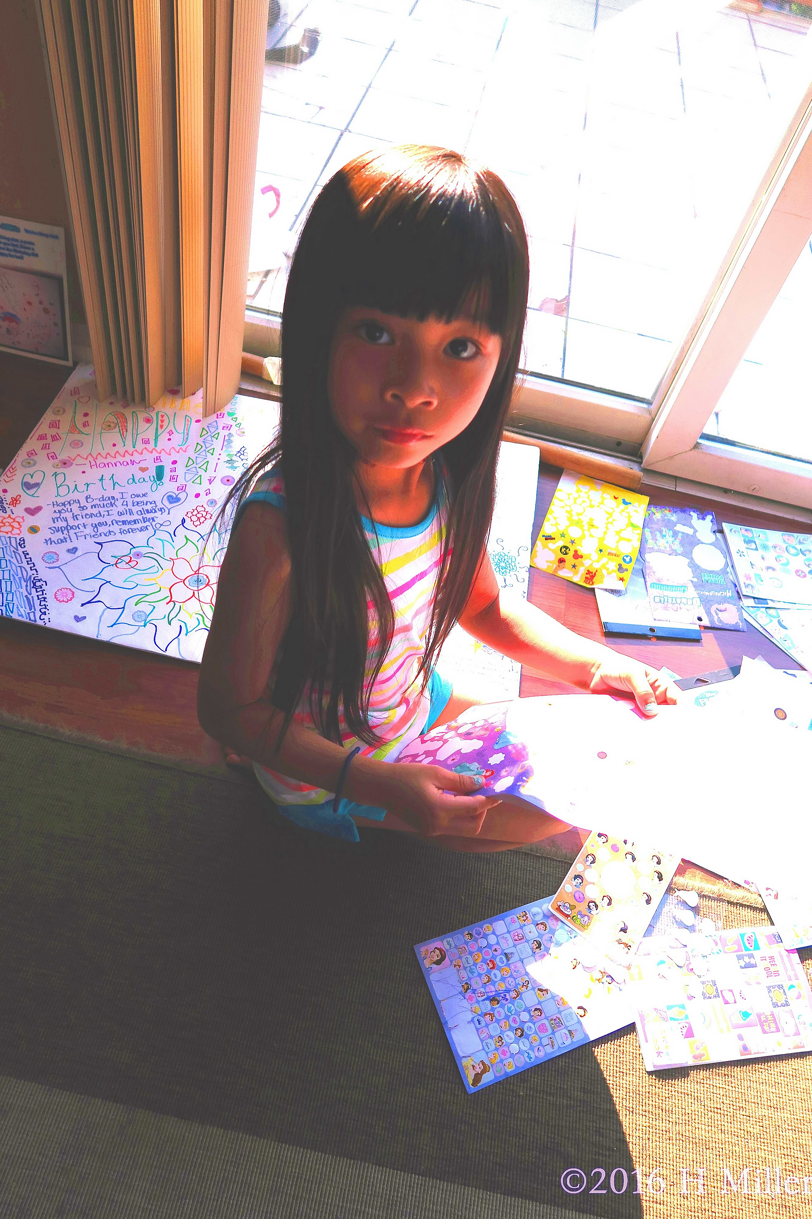 Checking Out Stickers For The Kids Spa Birthday Card Checking Out Stickers For The Kids Spa Birthday Card