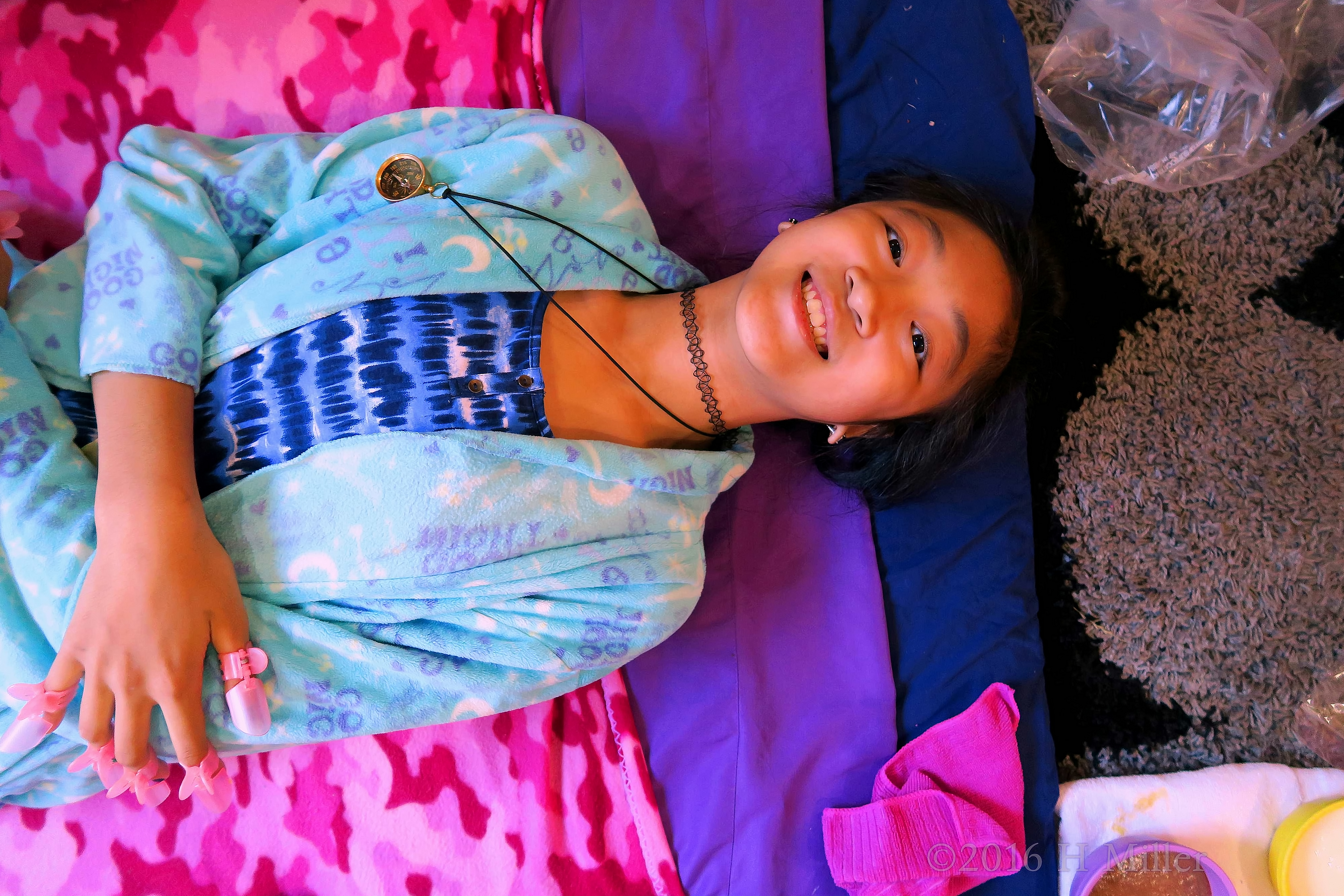 Smiling Wide In The Kids Facial And Massage Area Smiling Wide In The Kids Facial And Massage Area