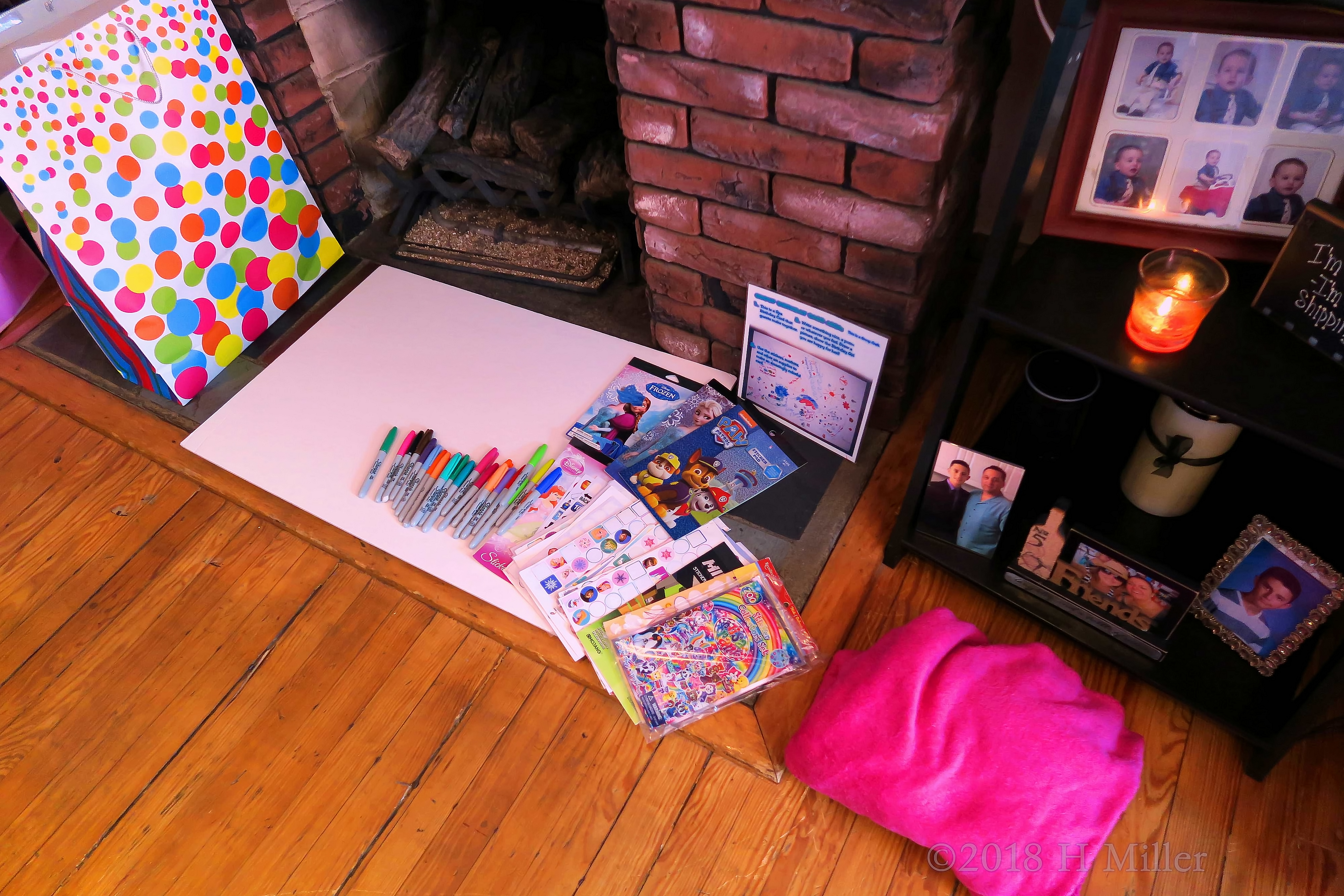 Kids Spa Birthday Card Station Setup 