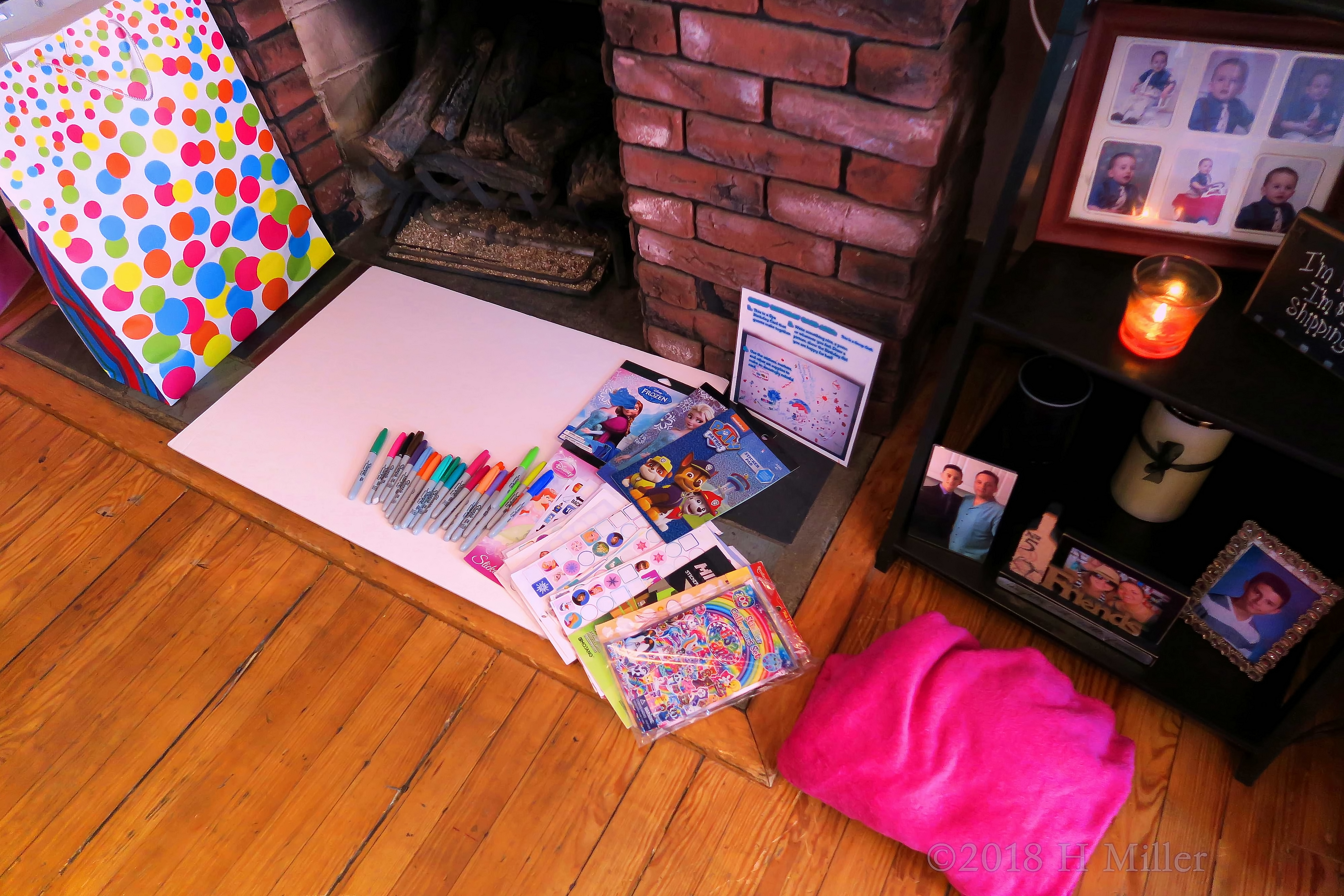 Spa Birthday Card Station Setup With Stickers And Sharpies! Spa Birthday Card Station Setup With Stickers And Sharpies!