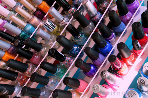 All The Colors Of The Rainbow At The Nail Salon For Kids Manicures