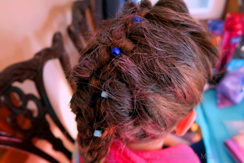 Colorful Beads And Braids For This Girls Hairstyle!