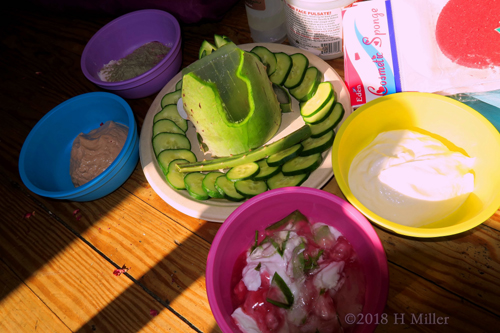 Edible Face Masks! Cucumbers And Yogurt For Kids Facials!